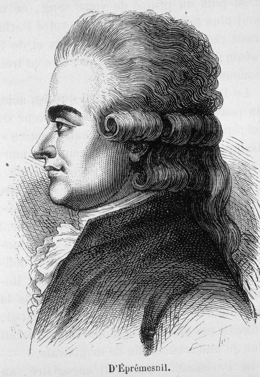 Ritratto di Eprémesnil, magistrato e politico francese (1746 - 1794) - in "L