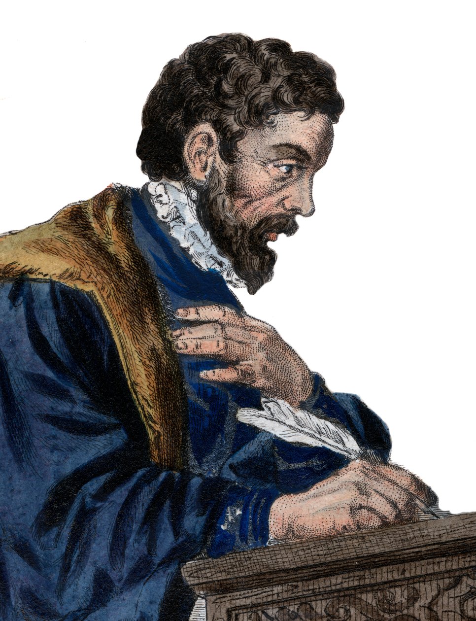 Ritratto di Etienne Jodelle, drammaturgo e poeta francese da French School