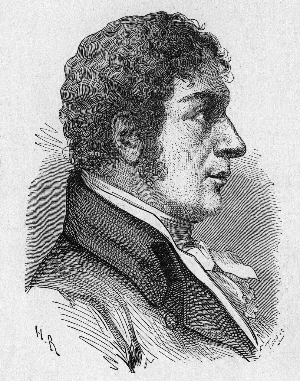 Ritratto di Francesco Zambeccari (1756-1812), aeronauta francese - in "Album della Scienza; illustri studiosi; Grandi scoperte" 1896. da French School