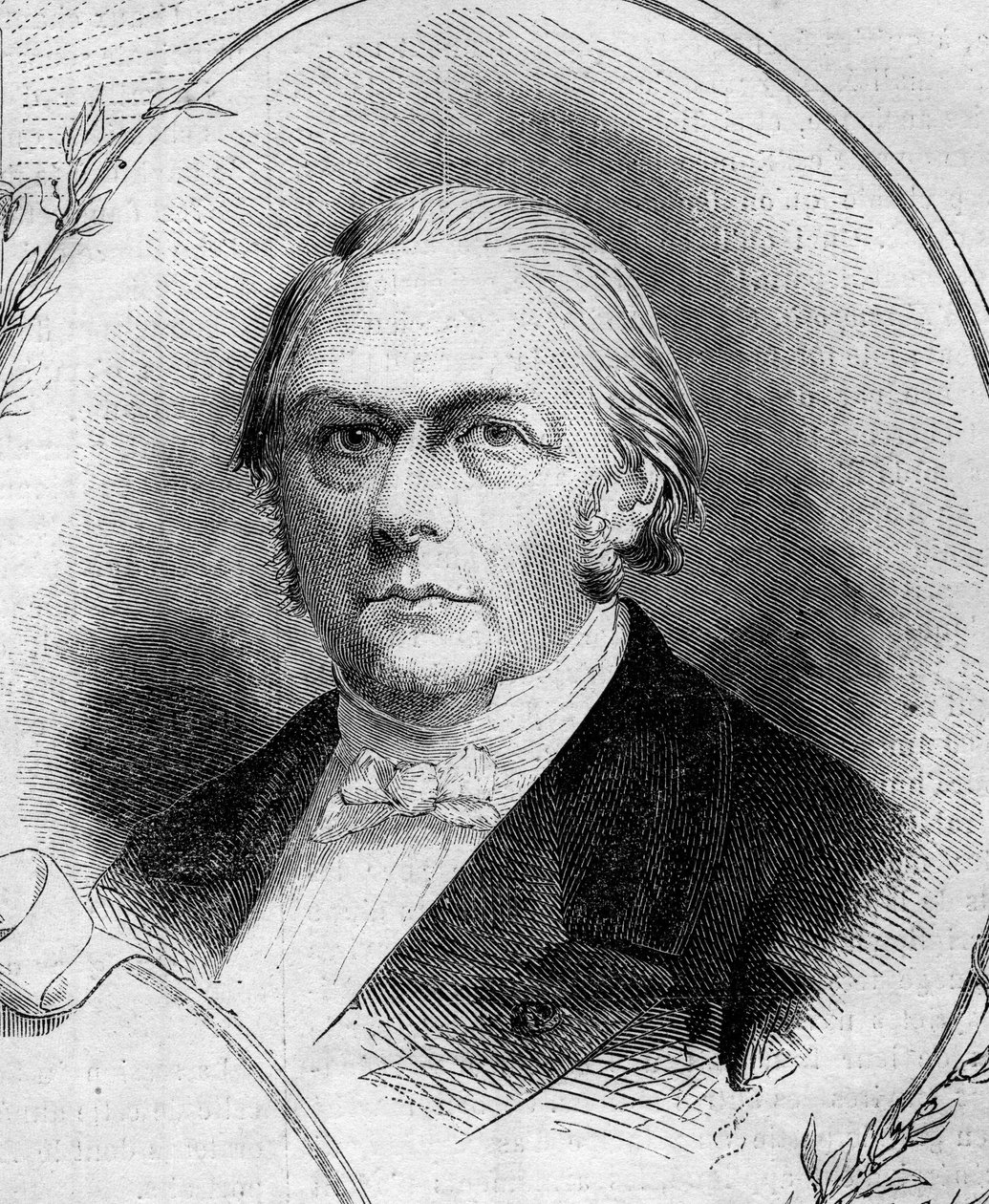 Ritratto di Francois Jules Devinck (1802-1878), industriale e politico francese. Incisione in "Le Monde Illustré" n.262 del 19 aprile 1862 da French School
