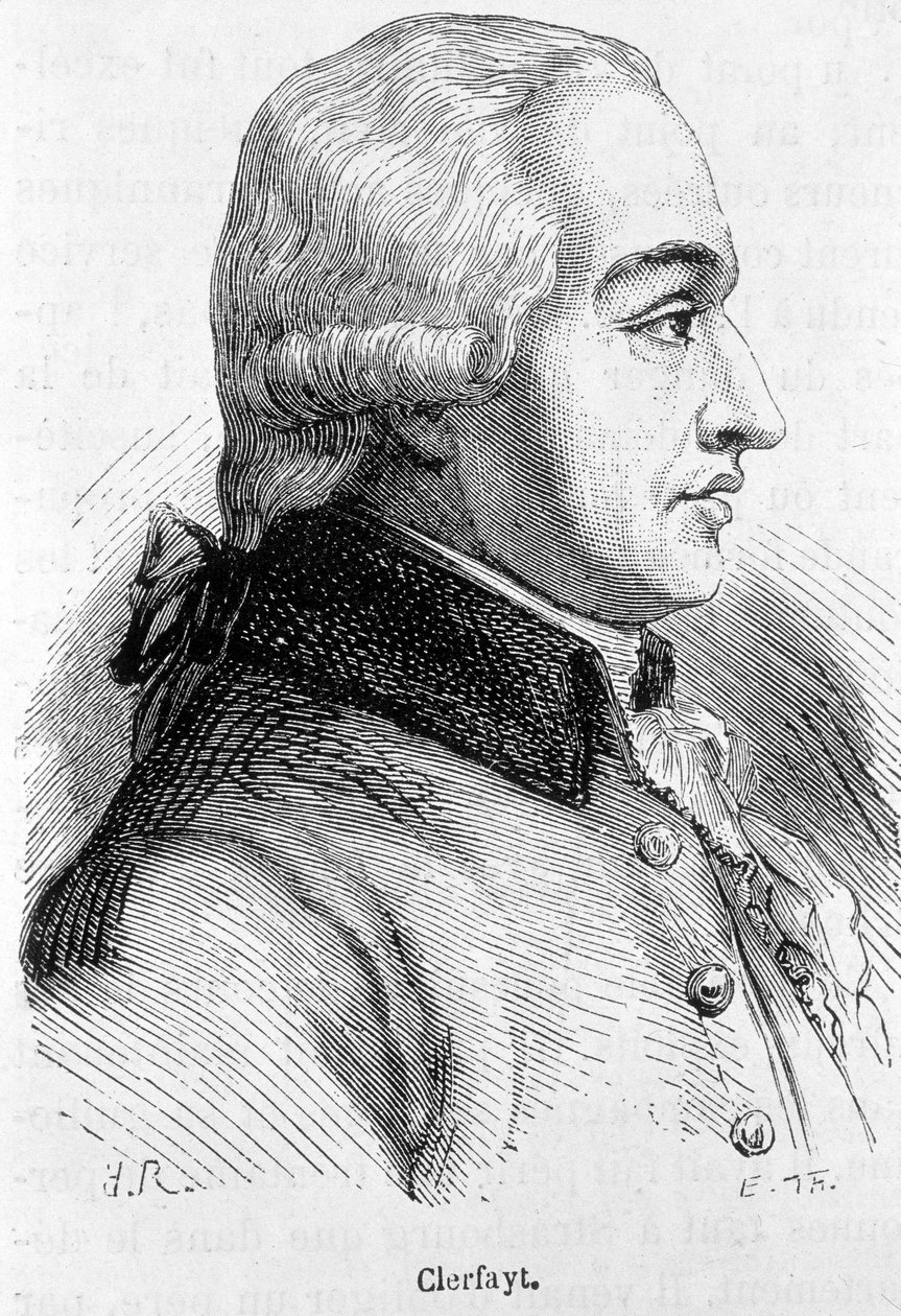 Ritratto di François de Croix Comte de Clerfayt (o Clairfayt), feldmaresciallo austriaco (1733-1798) - in "L