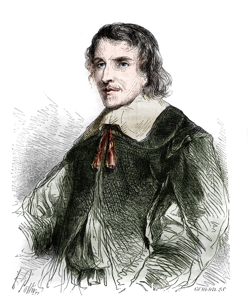 Ritratto di François de La Mothe Le Vayer (1585-1672), filosofo francese. Incisione del 1858. da French School