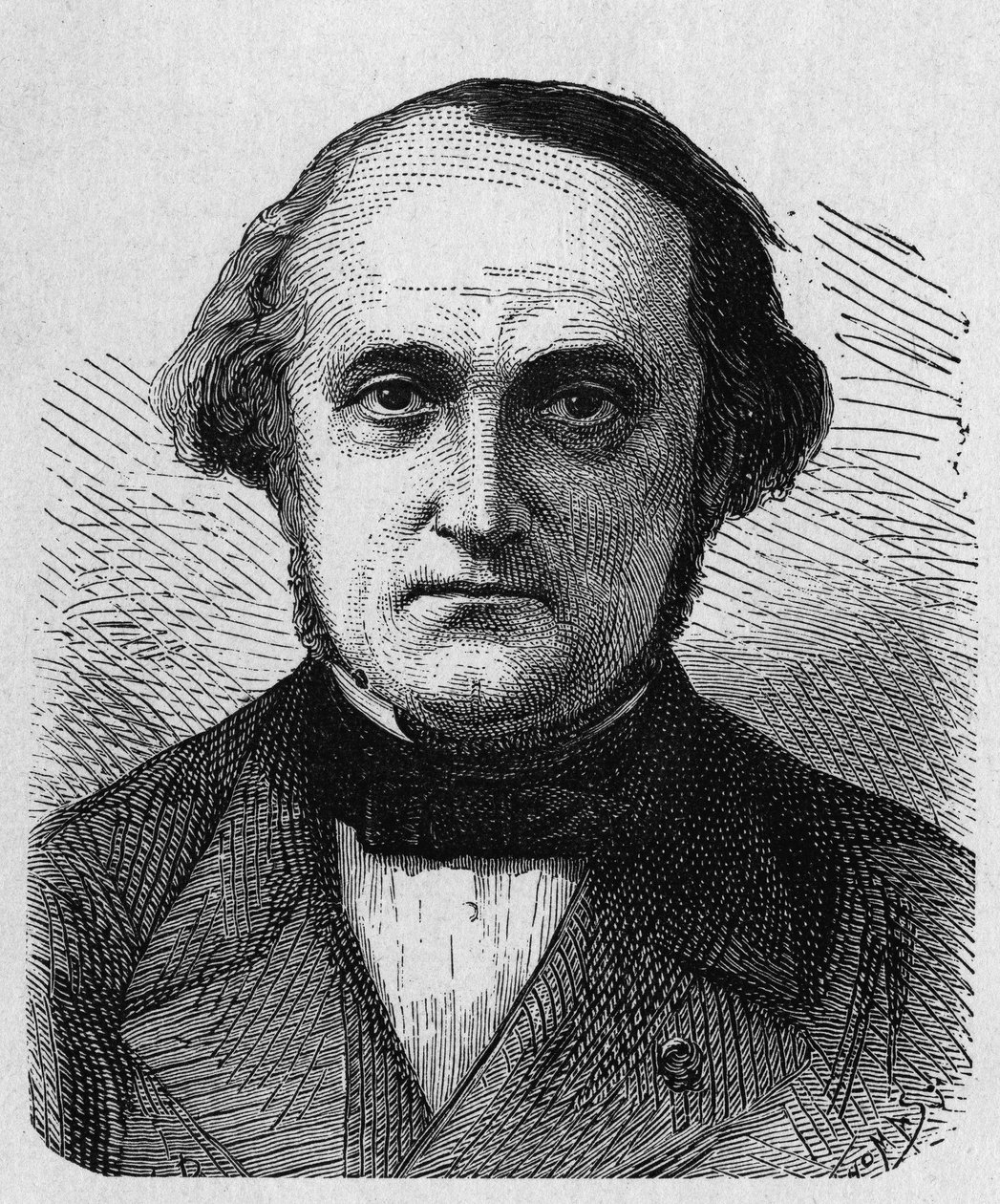 Ritratto di François-Clément Sauvage (1812 - 1872), ingegnere e amministratore francese - in "Album della Scienza; illustri scienziati; Grandi scoperte" 1896 da French School