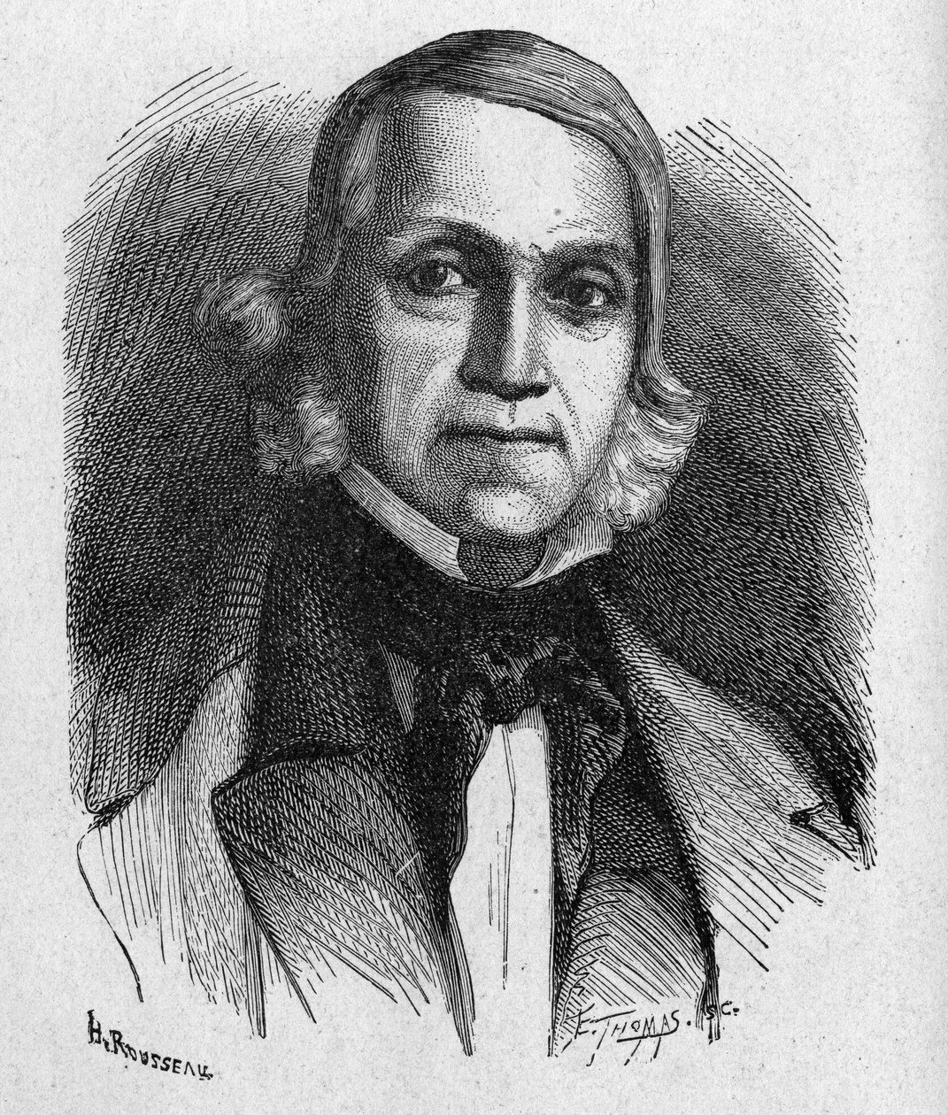 Ritratto di François Sudre, inventore della telegrafia musicale - in "Album della Scienza; illustri studiosi; Grandi scoperte" 1896 da French School