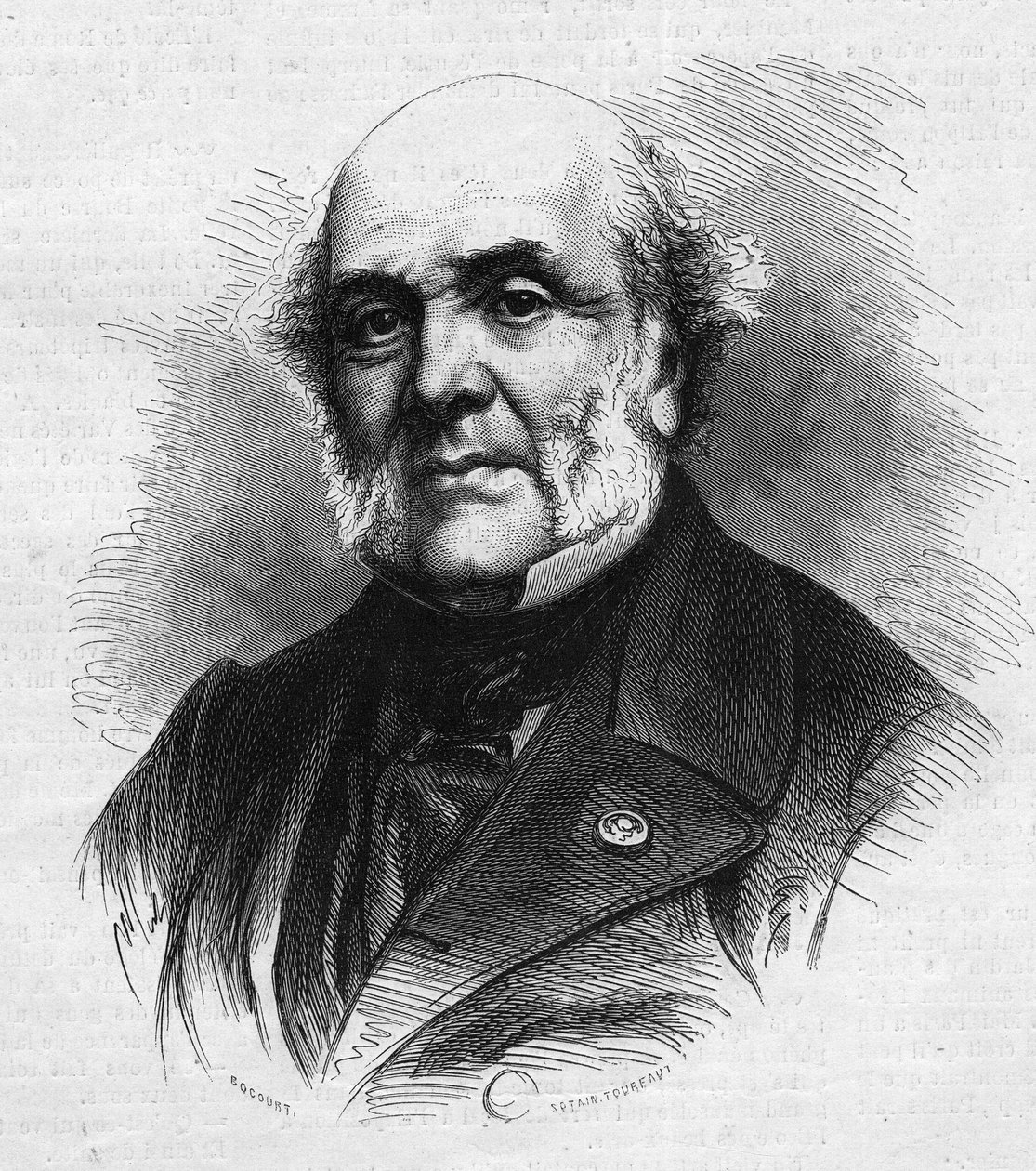 Ritratto di Frédéric Auguste Demetz, avvocato francese, fondatore della colonia agricola e penitenziaria di Mettray destinata a riabilitare i giovani delinquenti. Incisione in 