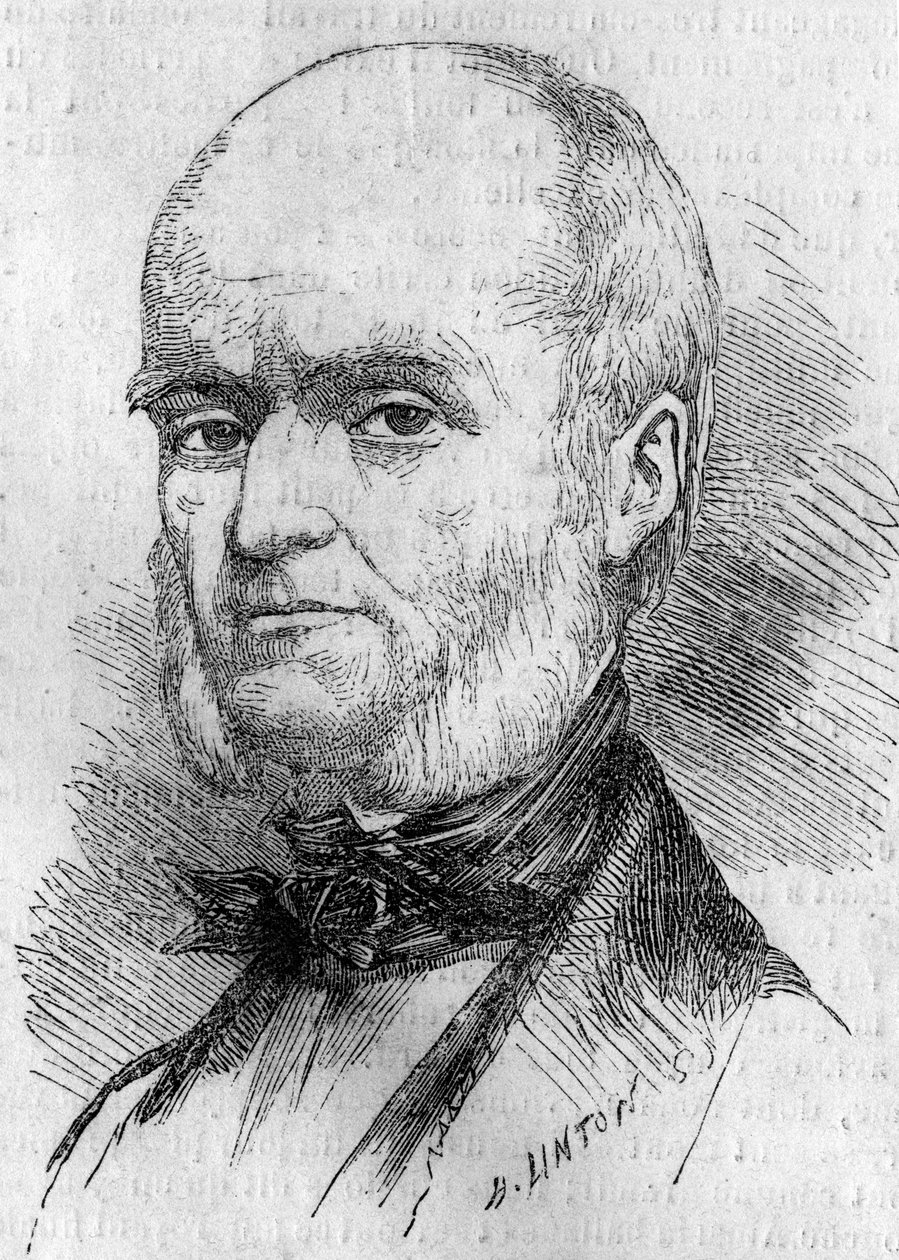 Ritratto di Frédéric Millet (1796-1859), miniaturista francese. Incisione in 