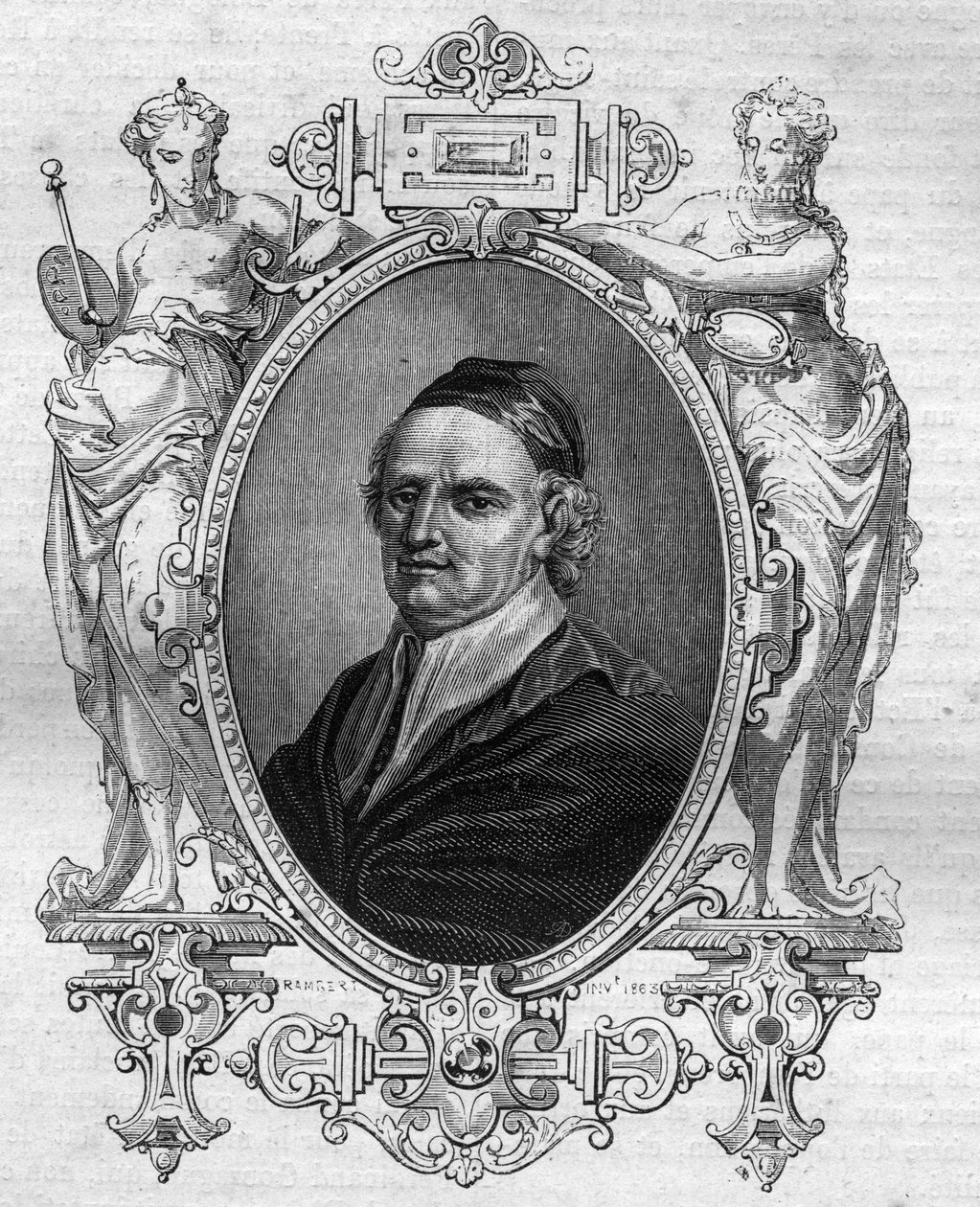 Ritratto di Gaspard Contarini (1483-1542) Cardinale e Legato di Papa Paolo III alla Dieta di Ratisbona. Incisione in "Storia dei papi (...) Crimini dei re, regine e imperatori attraverso i secoli" di Maurice Lachatre da French School