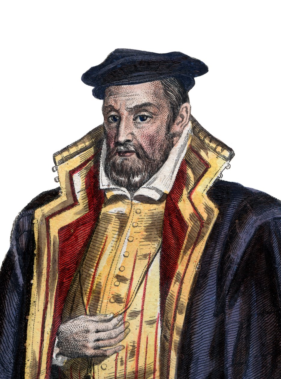Ritratto di Gaspard II de Coligny, Signore di Chatillon, nobile e ammiraglio francese da French School