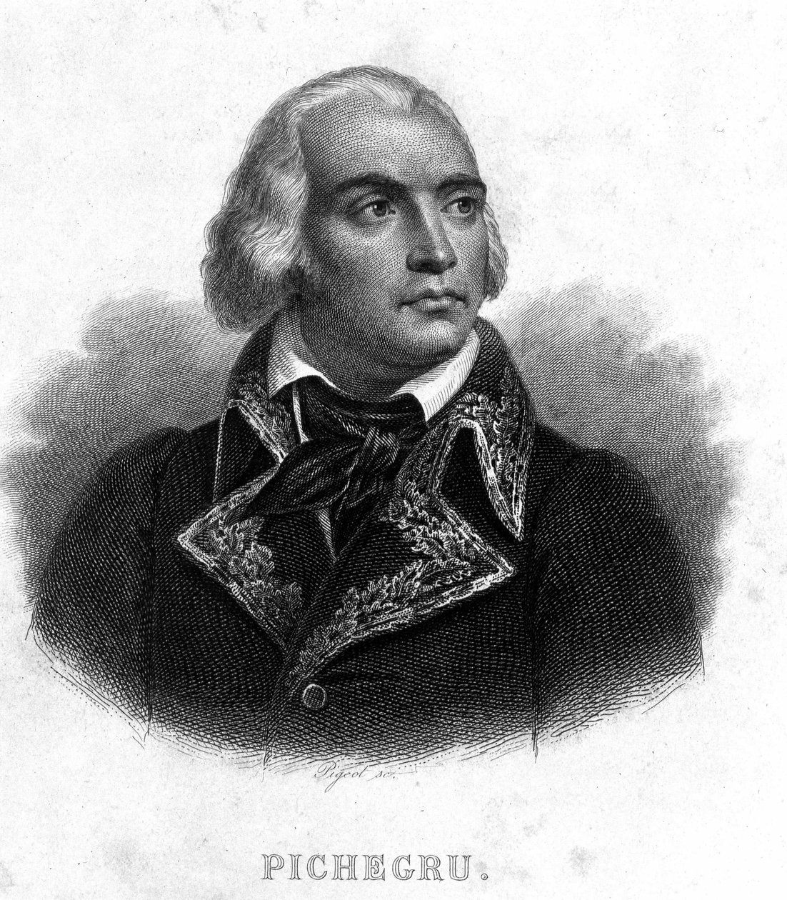 Ritratto del generale Charles Pichegru (1761 - 1804) - in "Rivoluzione francese" di Thiers. XIX secolo da French School