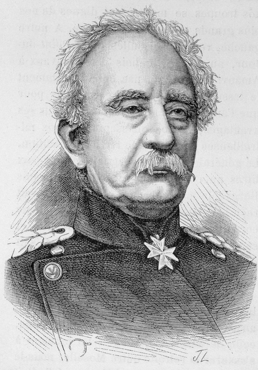 Ritratto del Generale Karl Friedrich Von Steinmetz, feldmaresciallo prussiano (1796 - 1877) - in “L