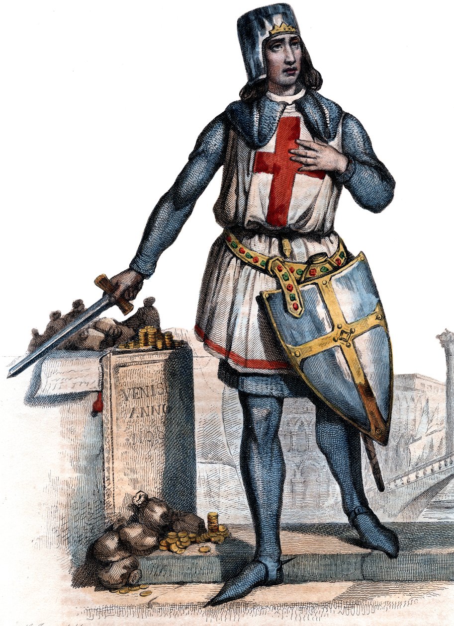 Ritratto di Geoffrey di Villehardouin da French School