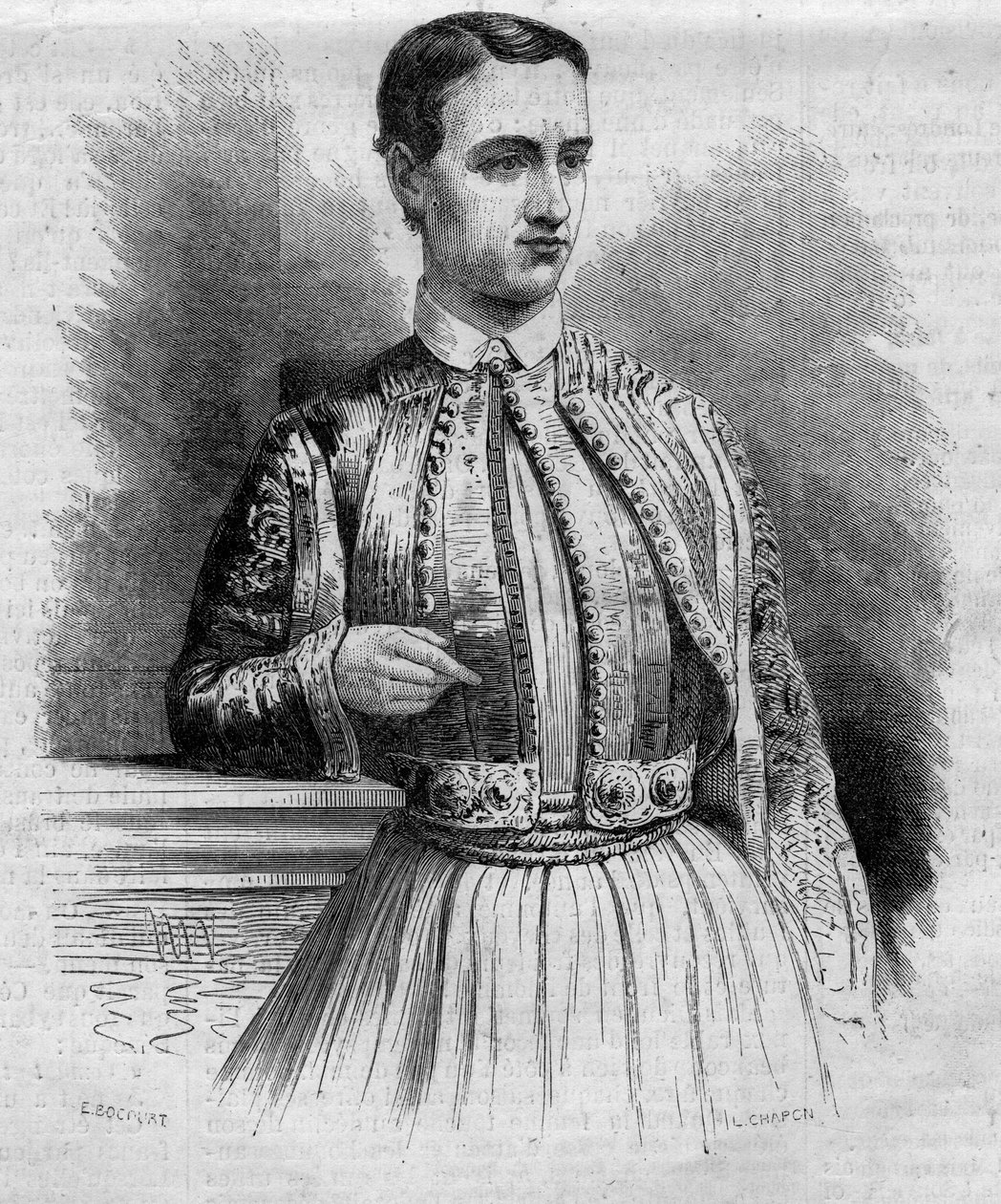 Ritratto di Giorgio I, re di Grecia. Incisione in "Le Monde Illustré" n. 340 del 17 ottobre da French School