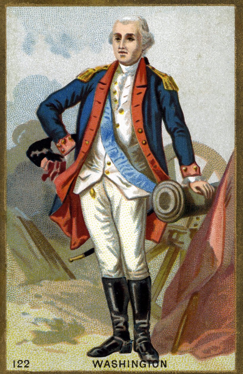 Ritratto di George Washington (1732-1799) (cromolitografia della fine del XIX secolo) da French School