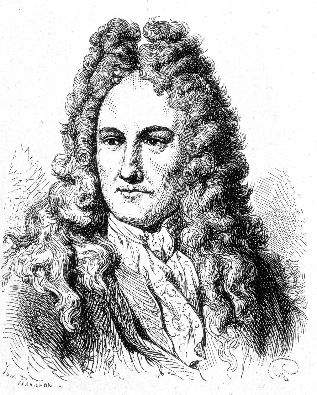 Ritratto di Gottfried Wilhelm von Leibniz (1646 - 1716), filosofo e studioso tedesco - in 
