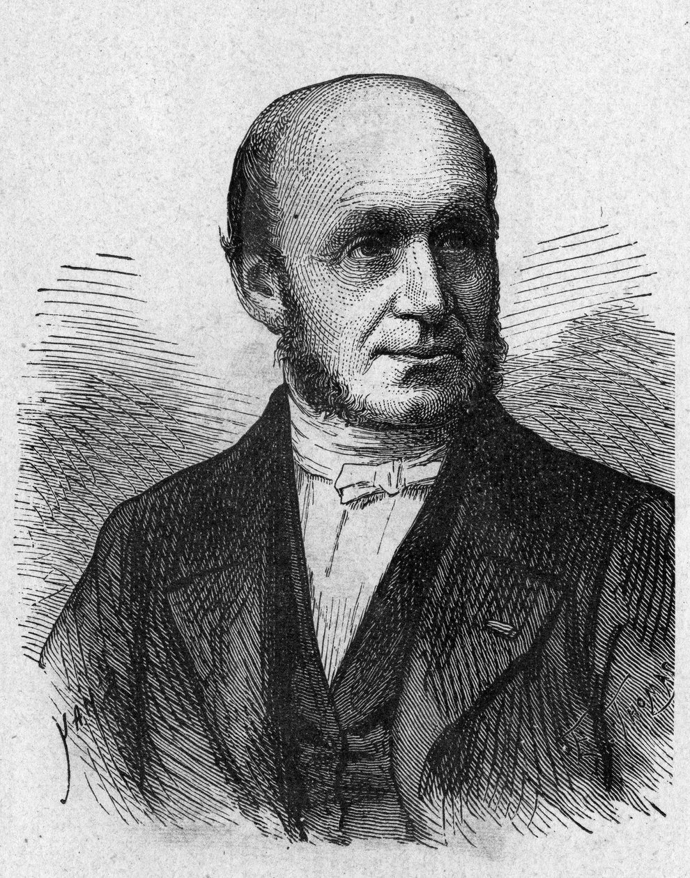 Ritratto di Guillaume Benjamin Duchenne de Boulogne (1806 - 1875), medico francese - in 