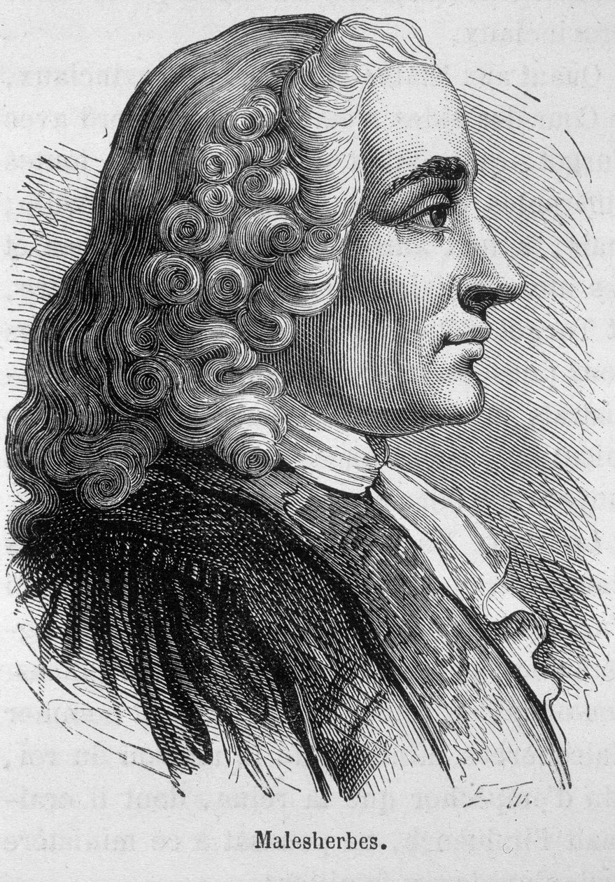 Ritratto di Guillaume-Chrétien de Lamoignon de Malesherbes (1721-1794), politico francese - in 