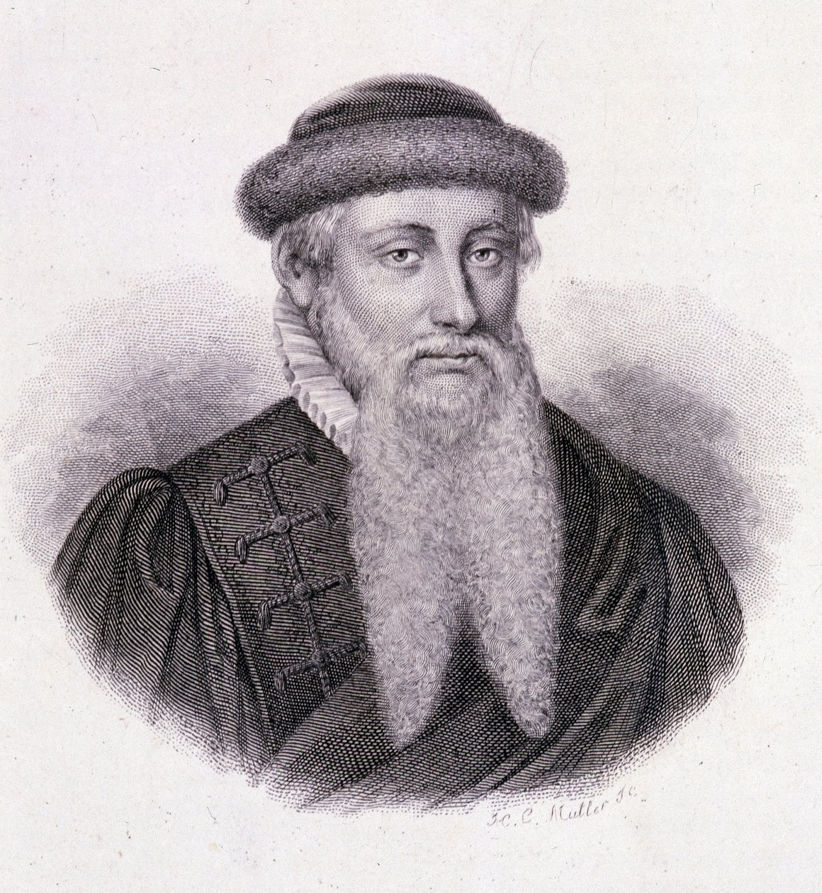 Ritratto di Gutenberg - in "Ritratto di uomini utili" da French School