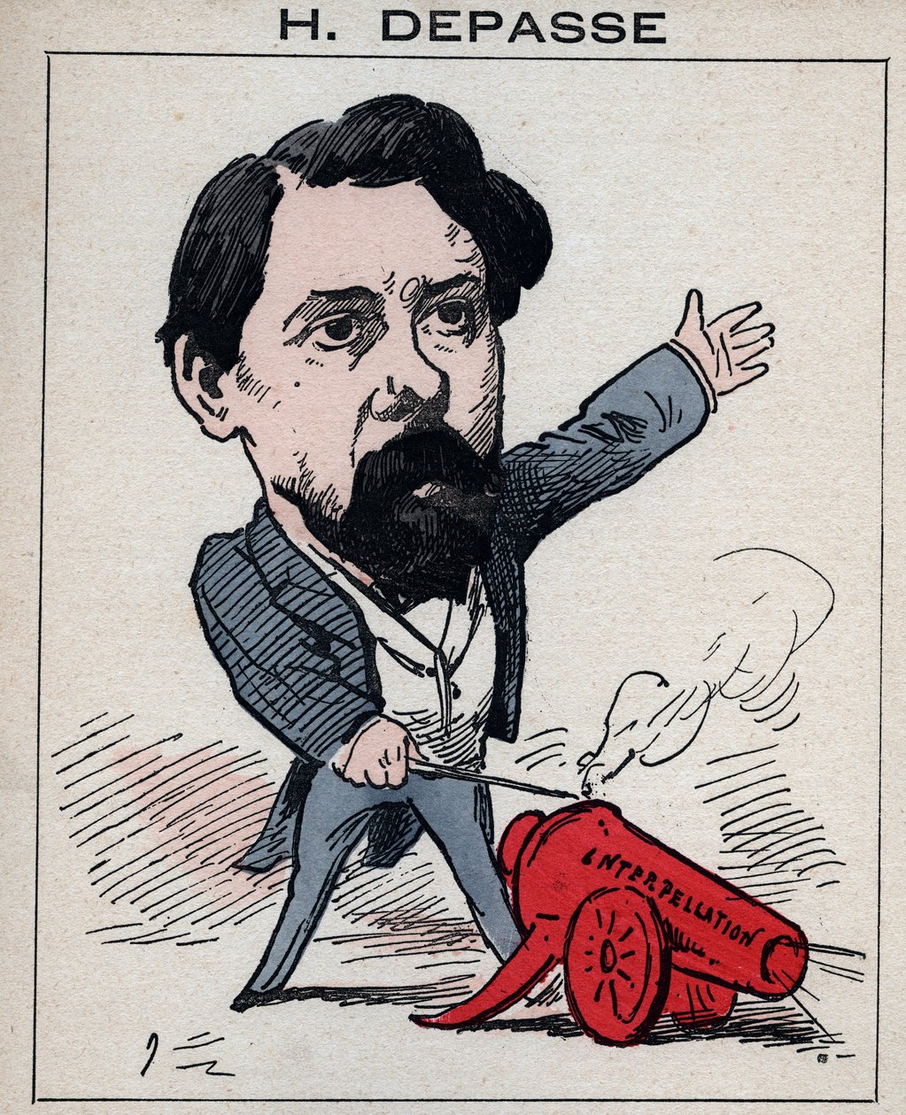 Ritratto di Hector Depasse (1842-1911) politico francese - in "Les Hommes d