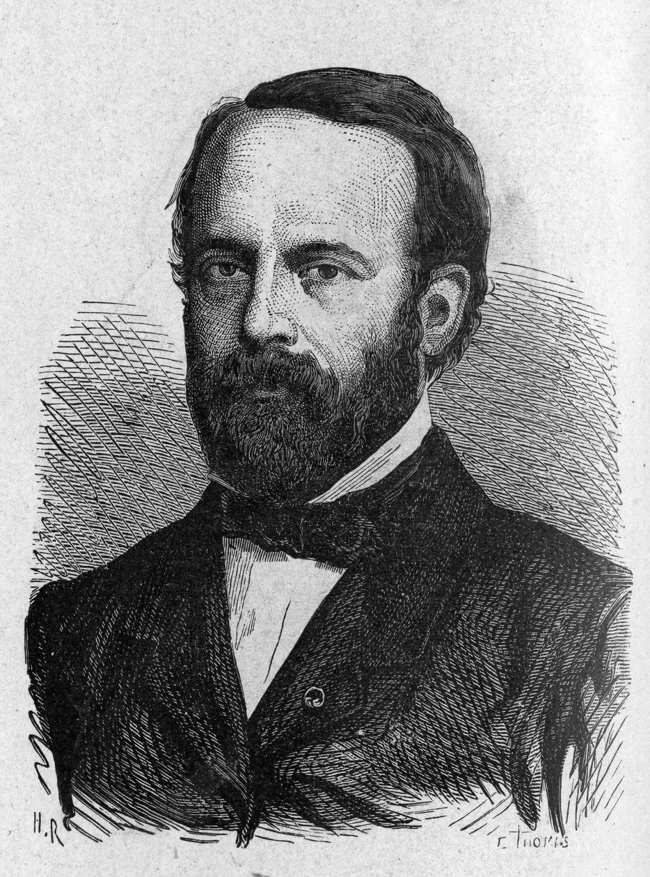 Ritratto di Henri Sainte-Claire Deville (1814 - 1876) - in "Album della Scienza; illustri studiosi; Grandi scoperte" 1896 da French School