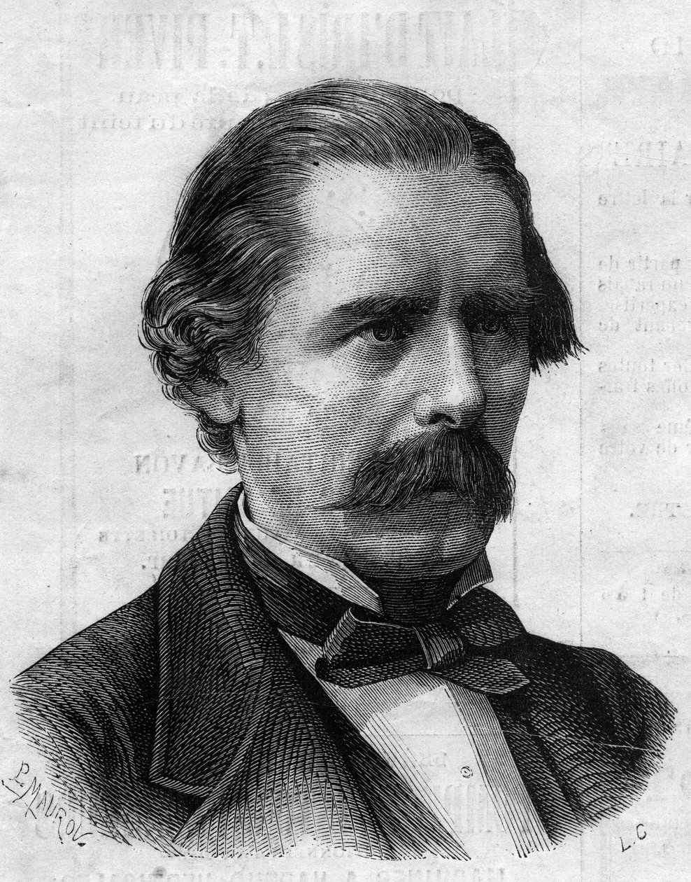 Ritratto di Henry Thompson (1820-1904), medico inglese, chirurgo di Napoleone III. Incisione in 