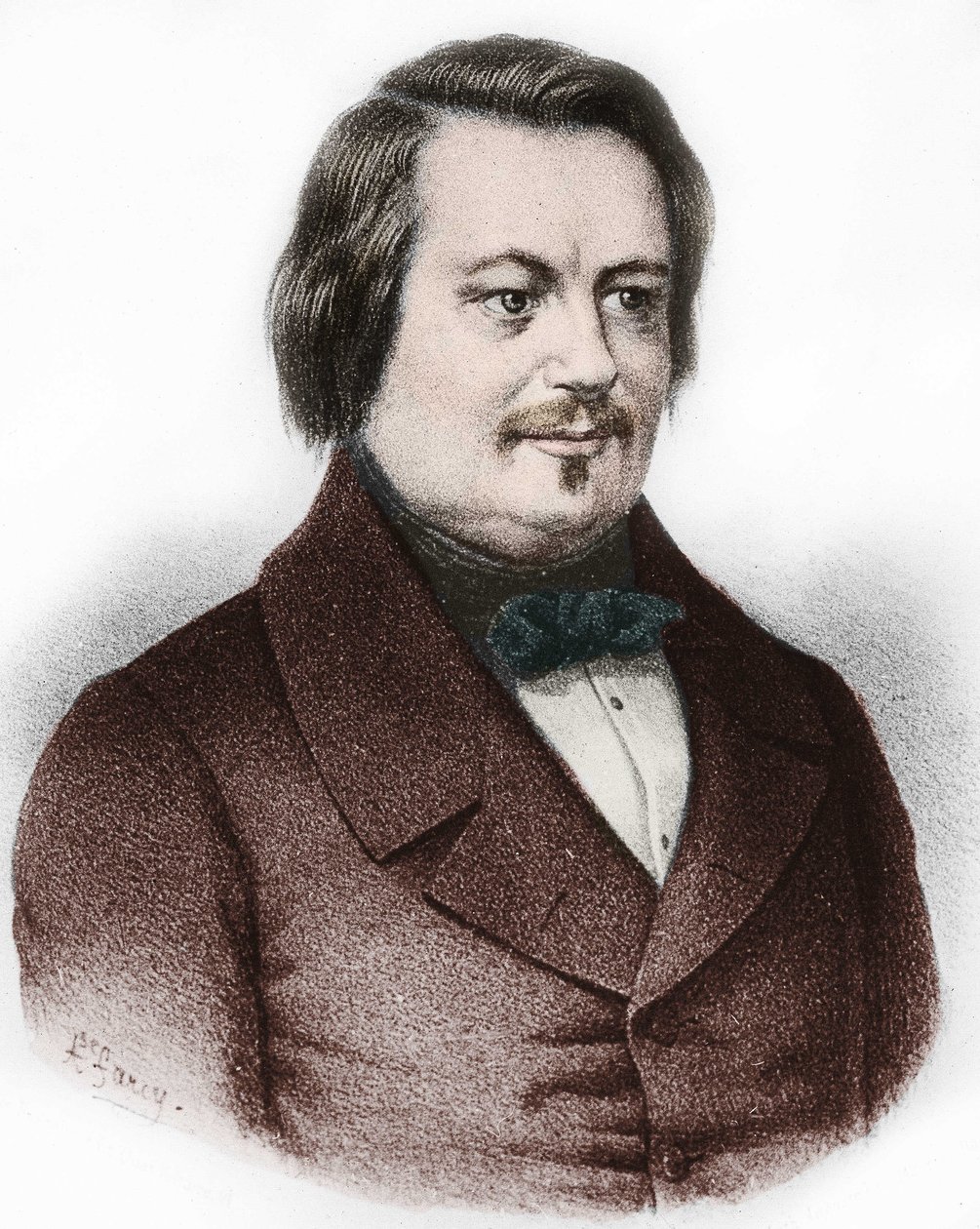 Ritratto di Honoré de Balzac (1799-1850), romanziere francese da French School