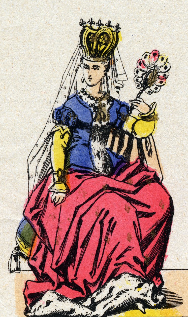 Ritratto di Isabeau di Baviera, moglie di Carlo VI di Francia. da French School