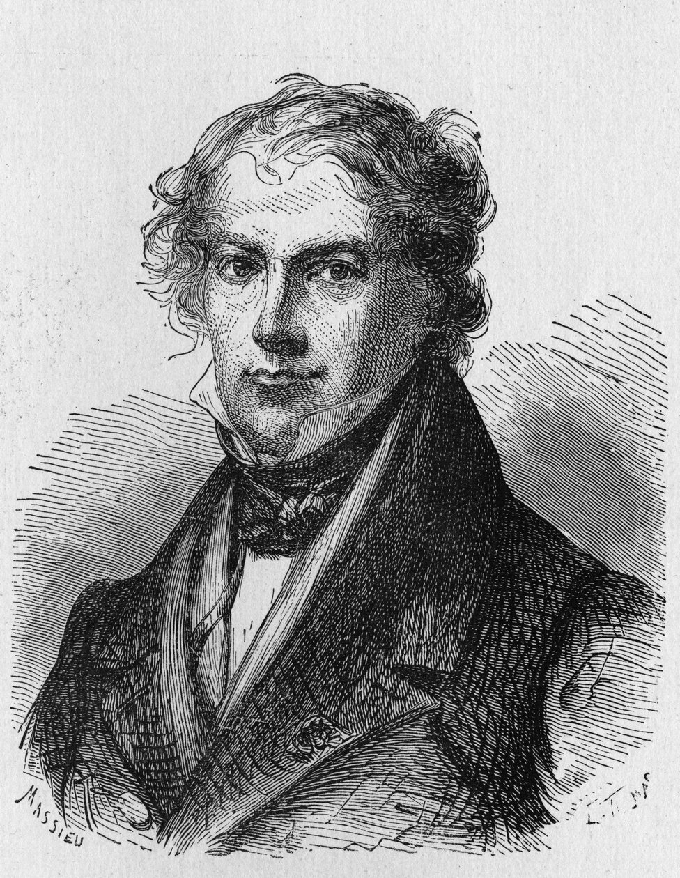 Ritratto di Jean-Baptiste Biot (1774 - 1862), fisico francese - in "Album della Scienza; studiosi illustri; Grandi scoperte" 1896 da French School