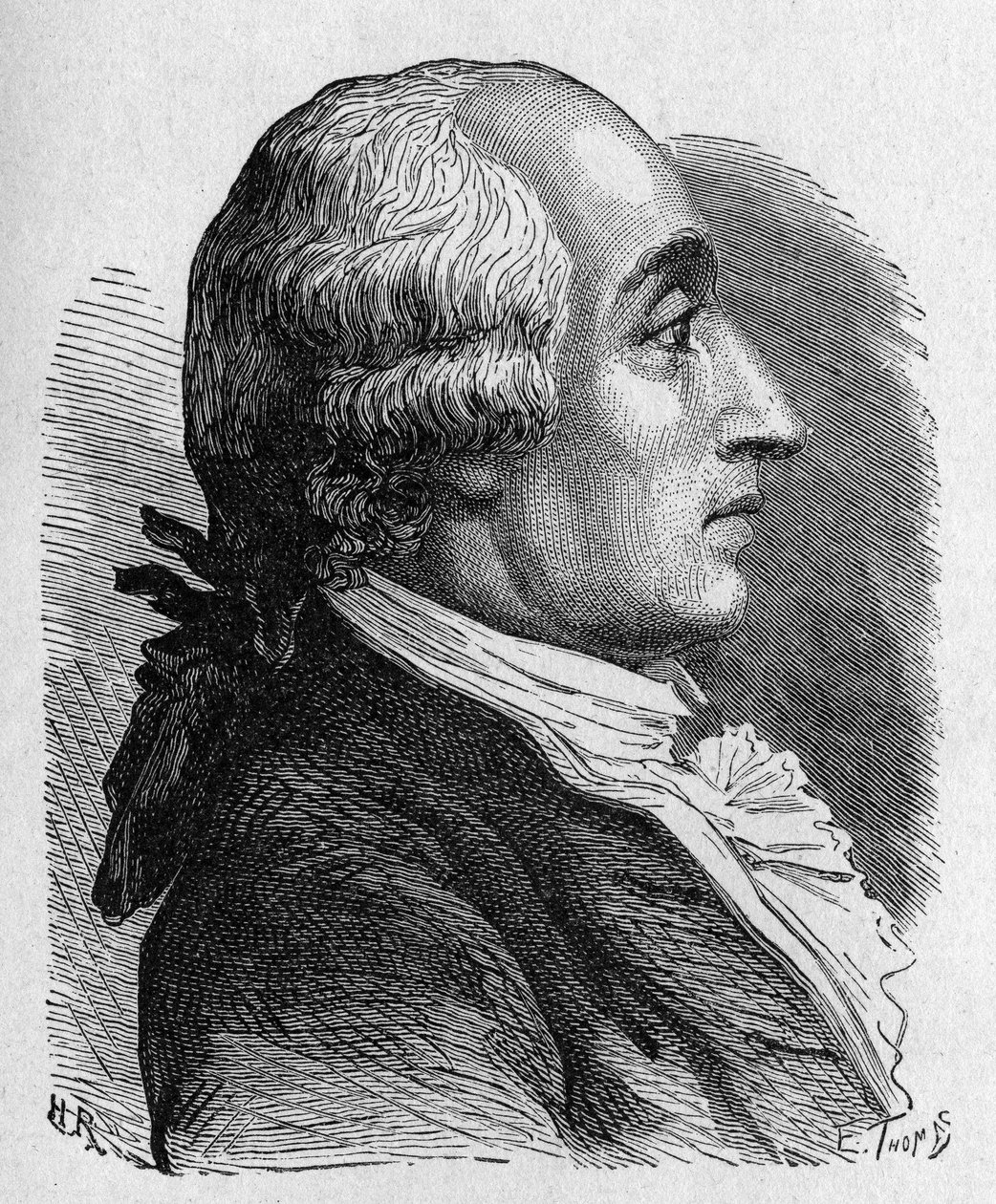 Ritratto di Jacques Alexandre César Charles (1746 - 1823), fisico francese - in "Album della Scienza; illustri scienziati; Grandi scoperte" 1896. da French School