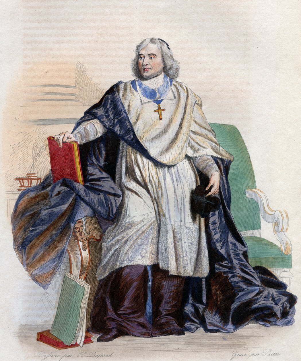 Ritratto di Jacques Bénigne Bossuet (1627-1704), vescovo e teologo francese da French School