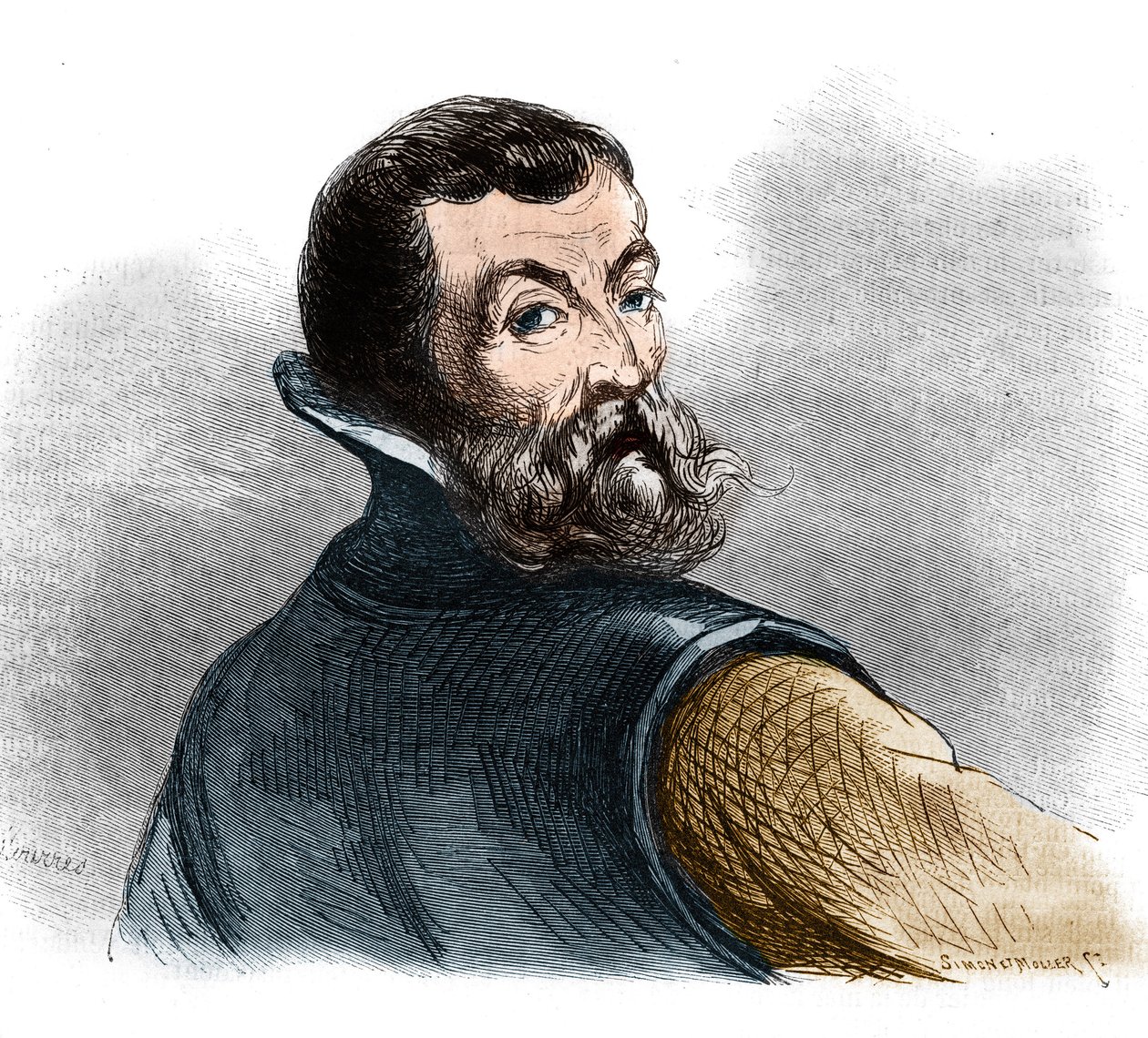 Ritratto di Jacques Cartier (1491-1557), navigatore ed esploratore francese. da French School