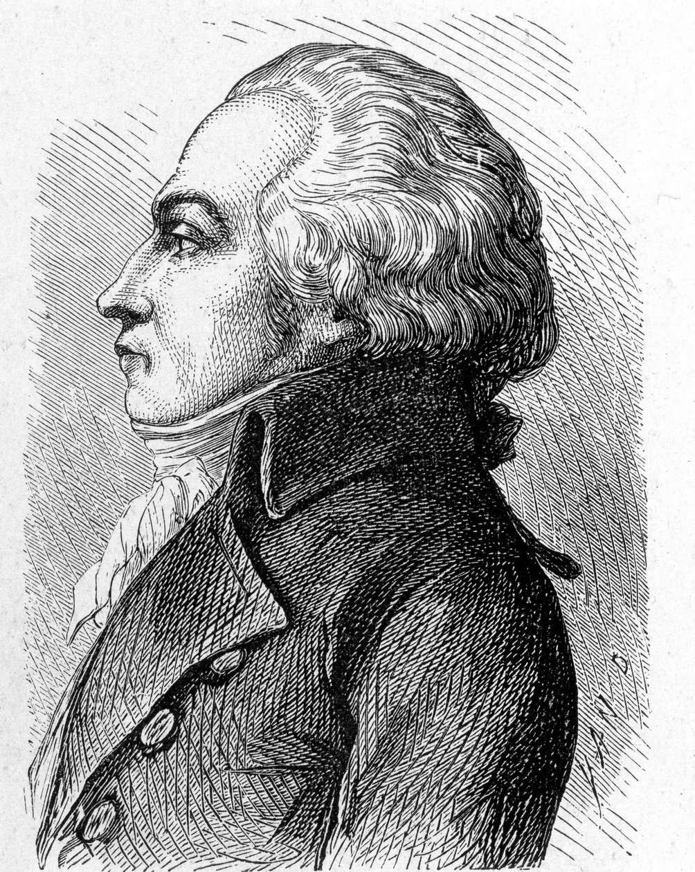 Ritratto di Jacques Constantin Perier (1742 - 1818) - in "Album della Scienza; illustri studiosi; Grandi scoperte" 1896. da French School