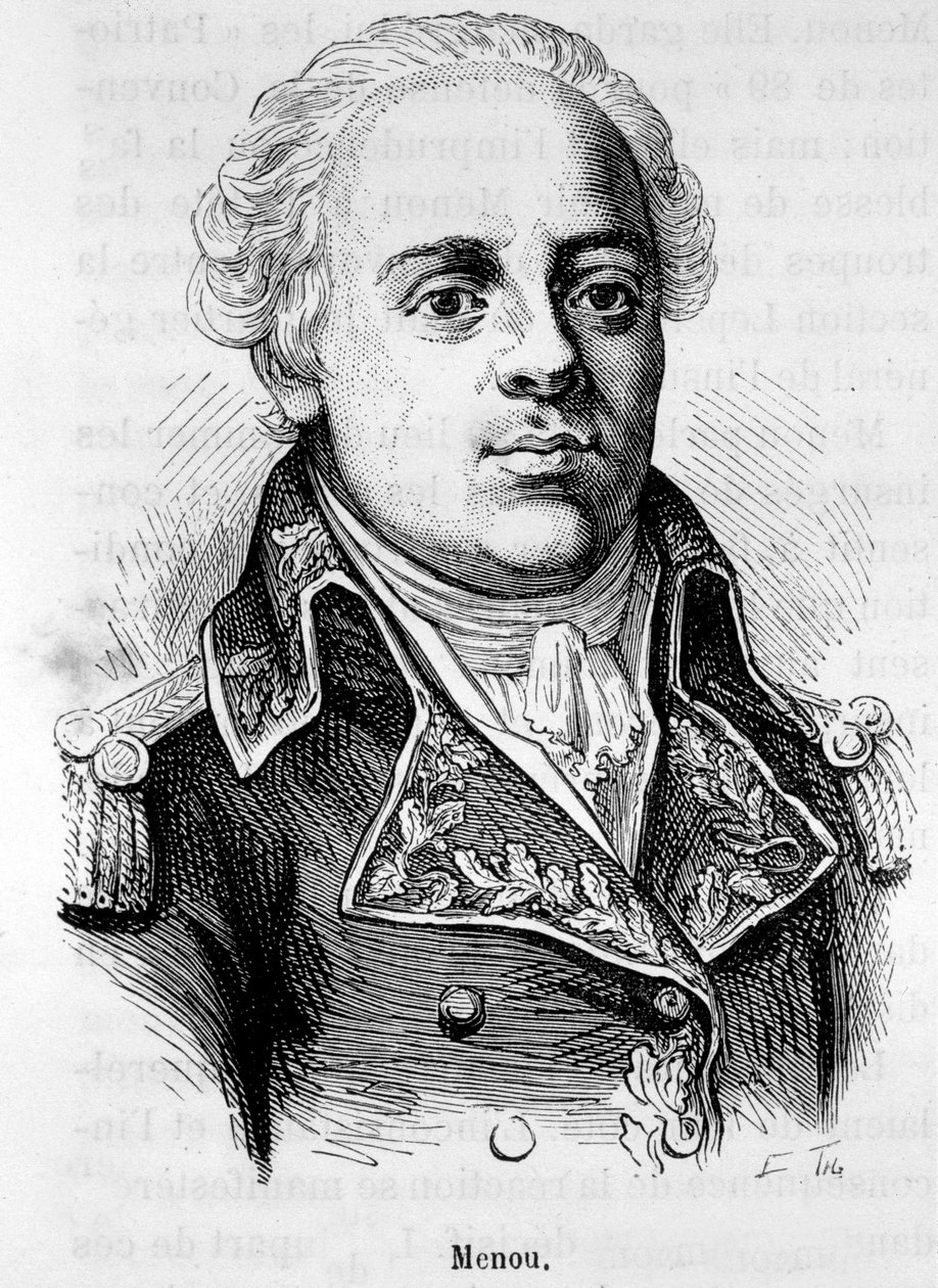 Ritratto di Jacques François Menou, Barone di Boussay, generale francese (1750-1810) - in "L