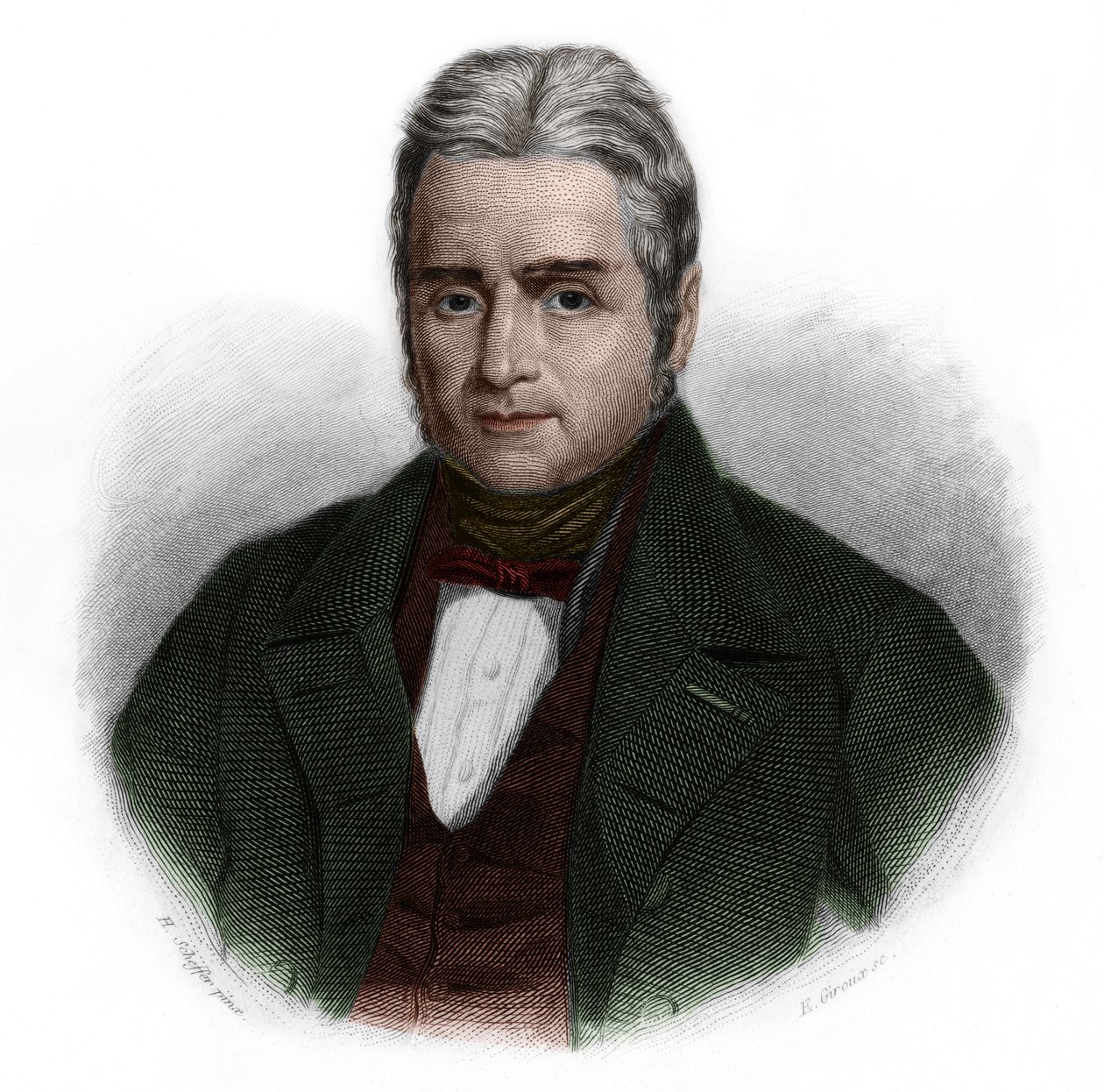 Ritratto di Jacques Lafitte (1767-1844), politico e banchiere francese. in "Book of Speakers" di Louis de Cormenin Timon. 1842. Collezione privata da French School