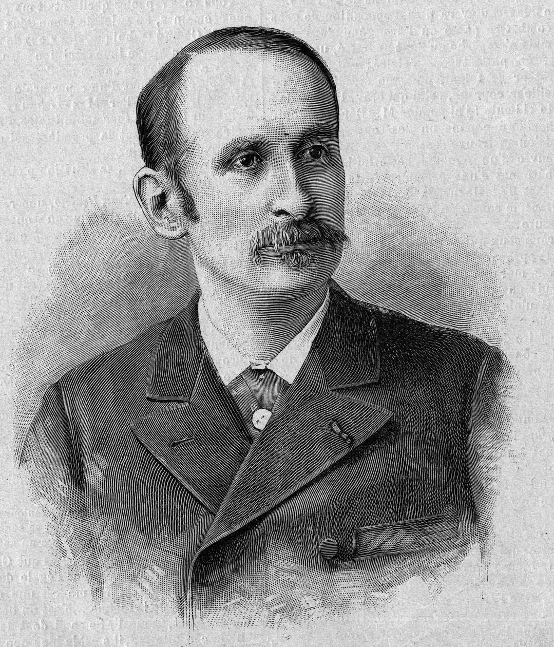 Ritratto di Jacques Marie Eugène Godefroy-Cavaignac (Godefroy de Cavaignac, Godefroy Cavaignac) (1853-1905), politico francese, ministro della guerra nel 1895. Incisione in 