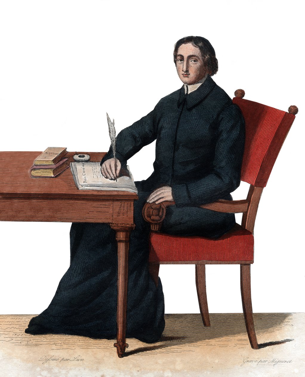 Ritratto di Jean Baptiste Massillon (1663-1742), vescovo cattolico e predicatore francese, vescovo di Clermont da French School
