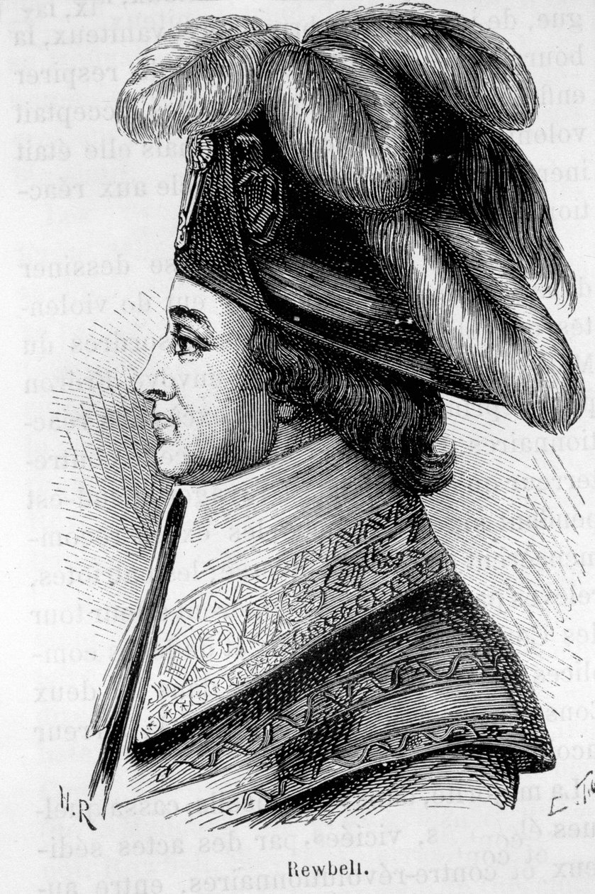 Ritratto di Jean François Rewbell (o Reubell), politico francese (1747 - 1807) - in "L