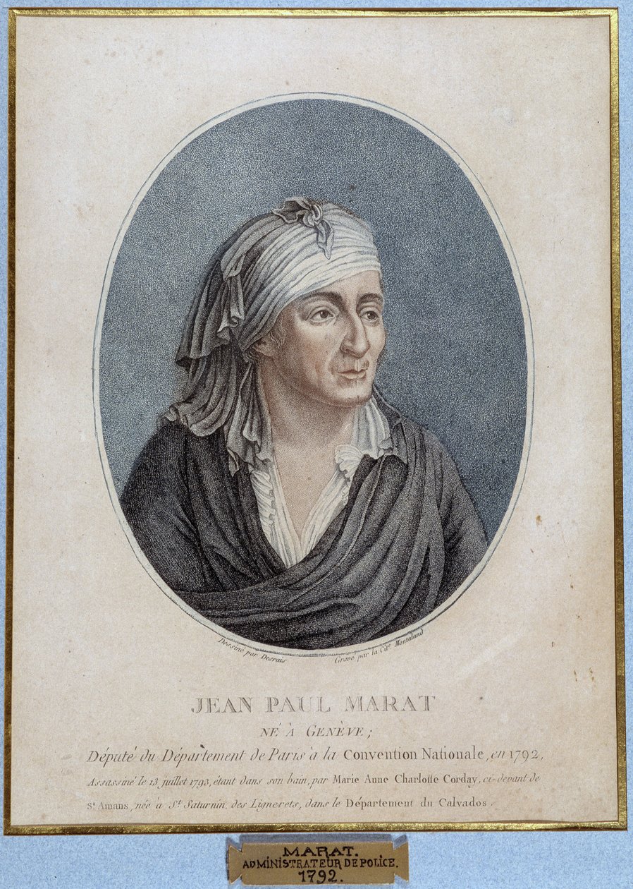 Ritratto di Jean Paul Marat (1743-1793), medico, pubblicista e politico francese da French School