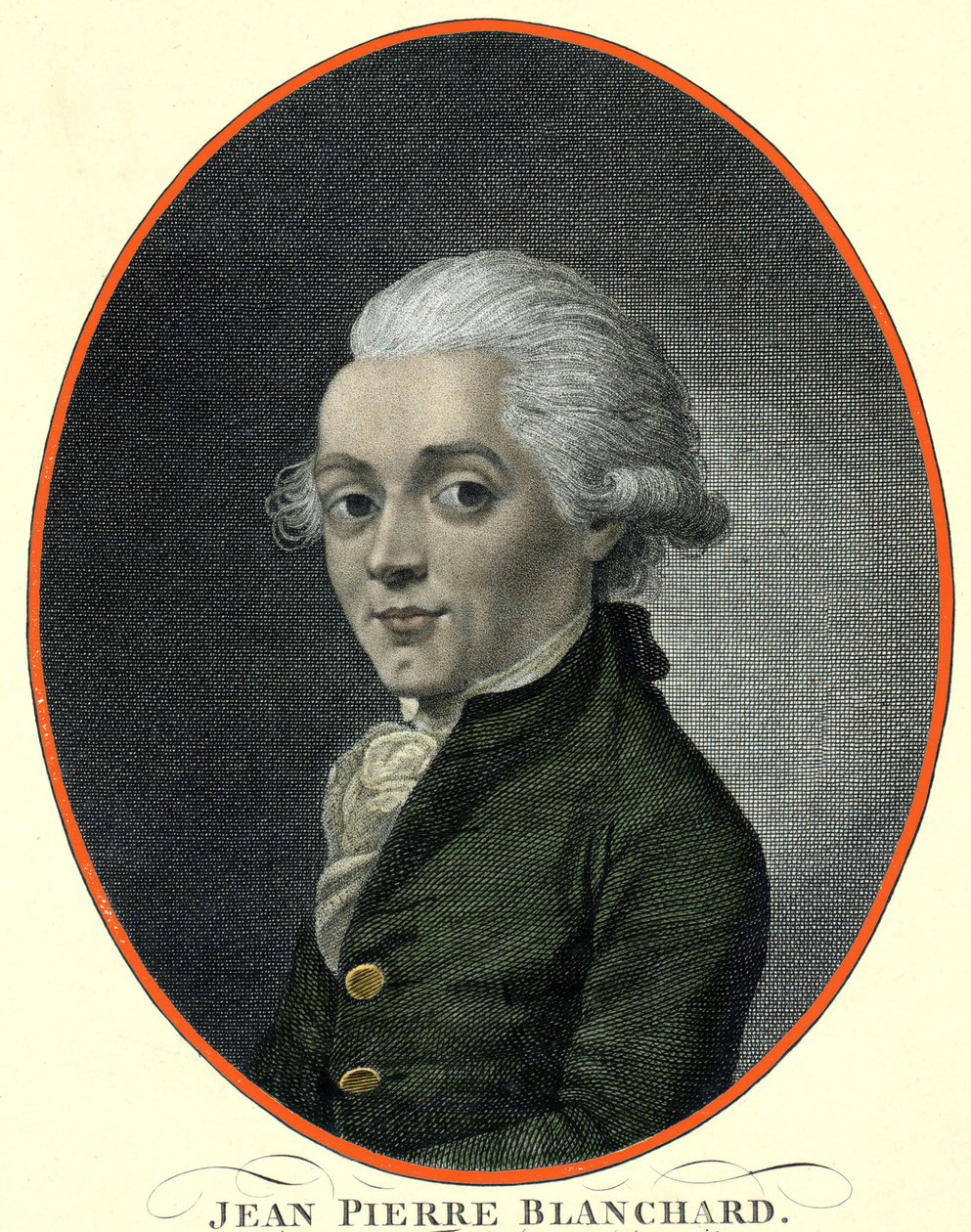Ritratto di Jean Pierre Blanchard (1753-1809), aeronauta francese da French School