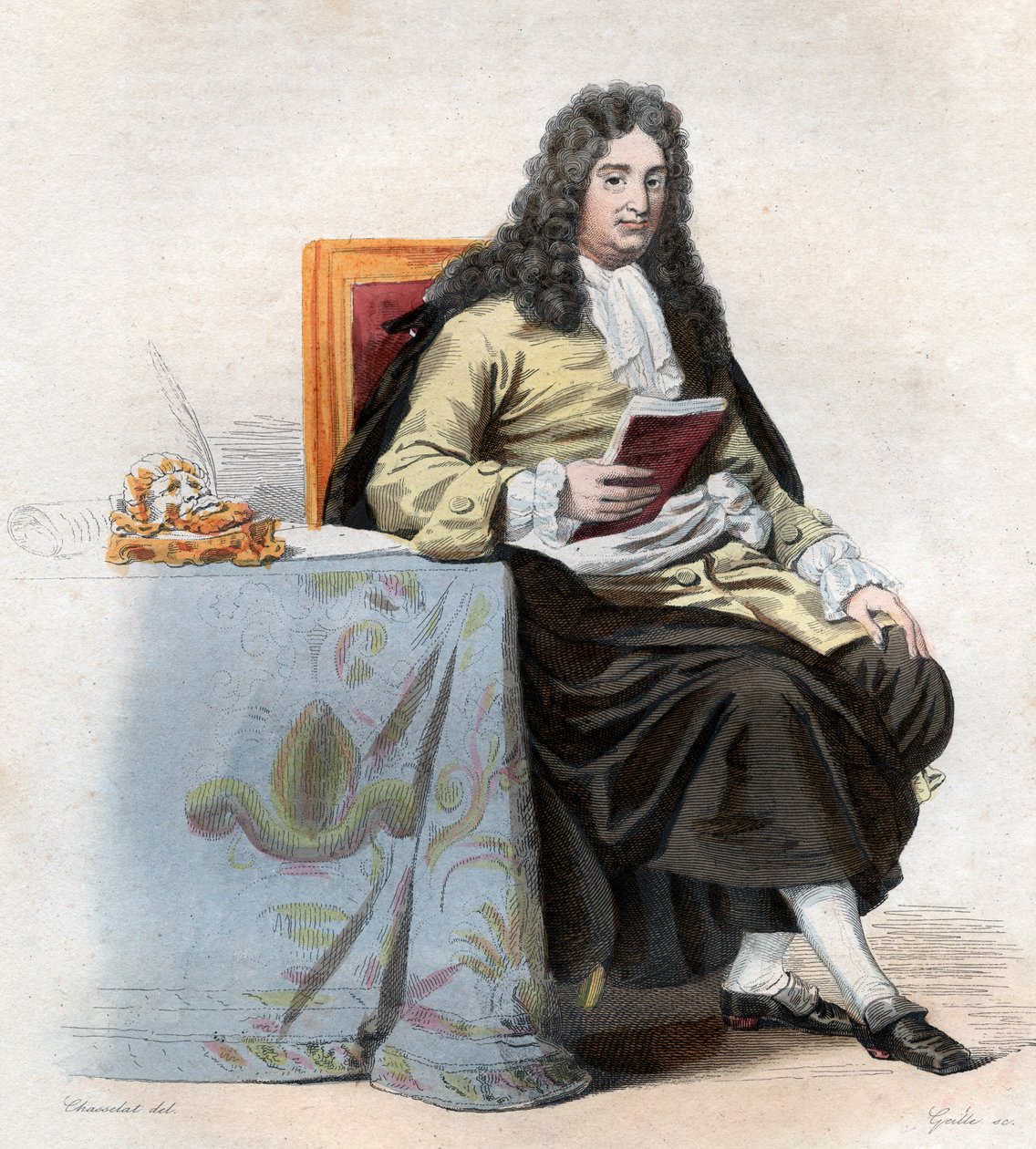 Ritratto di Jean Racine (1639-1699), drammaturgo francese da French School