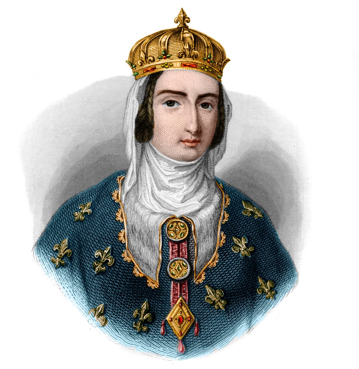 Ritratto di Giovanna I di Navarra (1273-1305) da French School