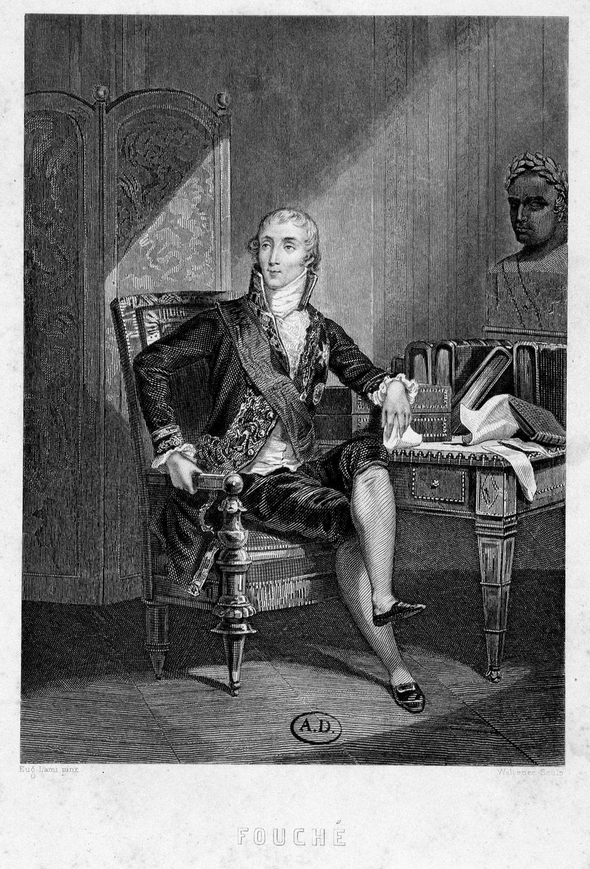 Ritratto di Joseph Fouché, deputato rivoluzionario della Montagna e organizzatore del Terrore a Lione da French School