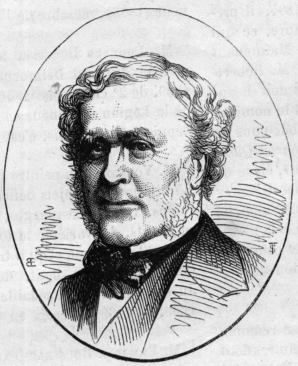 Ritratto di Joseph Louis Duc (1802-1879), architetto francese. Incisione in "Le Monde Illustré" n.890 del 2 maggio 1874 da French School