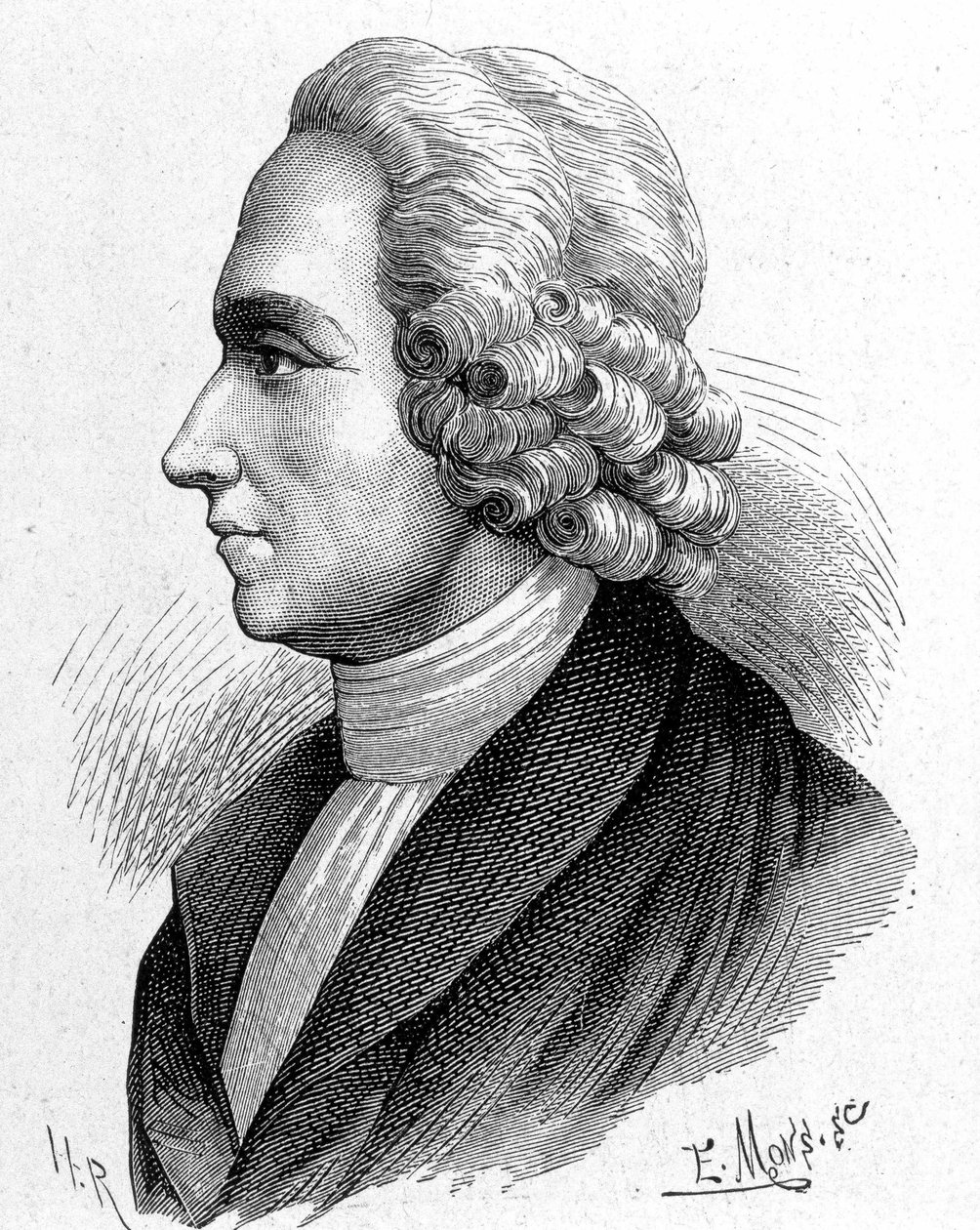 Ritratto di Joseph Priestley (1733 - 1804), chimico e teologo britannico - in "Album of Science; illustrious scholars; Great Discoveries" 1896 da French School