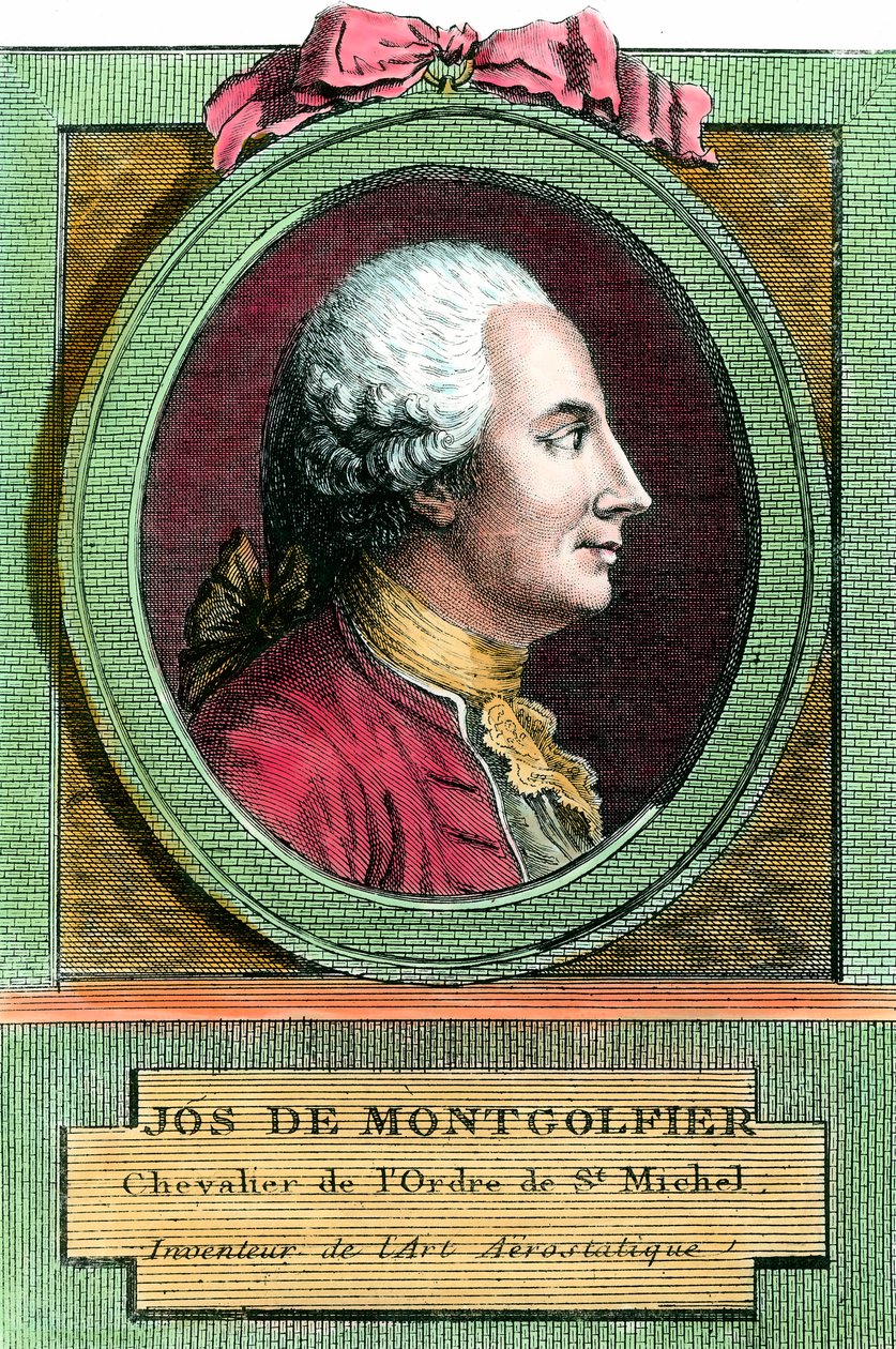 Ritratto di Joseph de Montgolfier, inventore della mongolfiera da French School