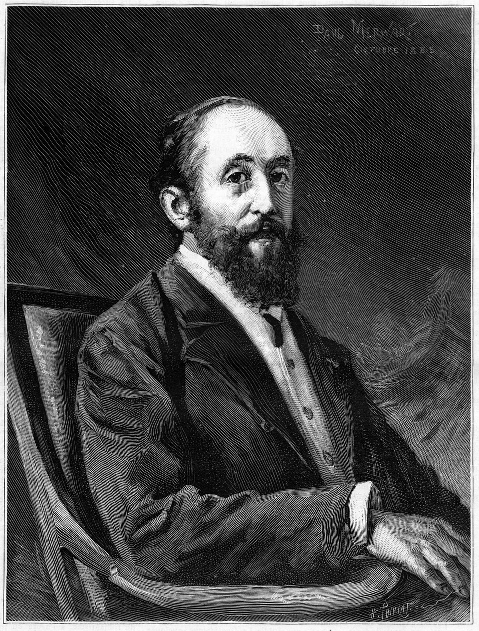 Ritratto di Jules Claretie (1840-1913), romanziere francese e membro dell