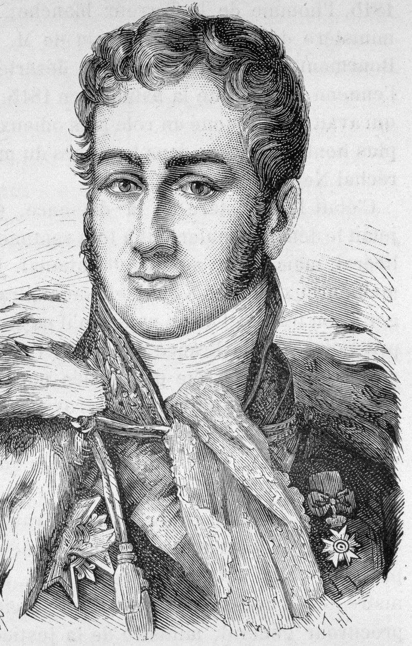 Ritratto di Jules de Polignac, politico francese (1780 - 1847) - in "L