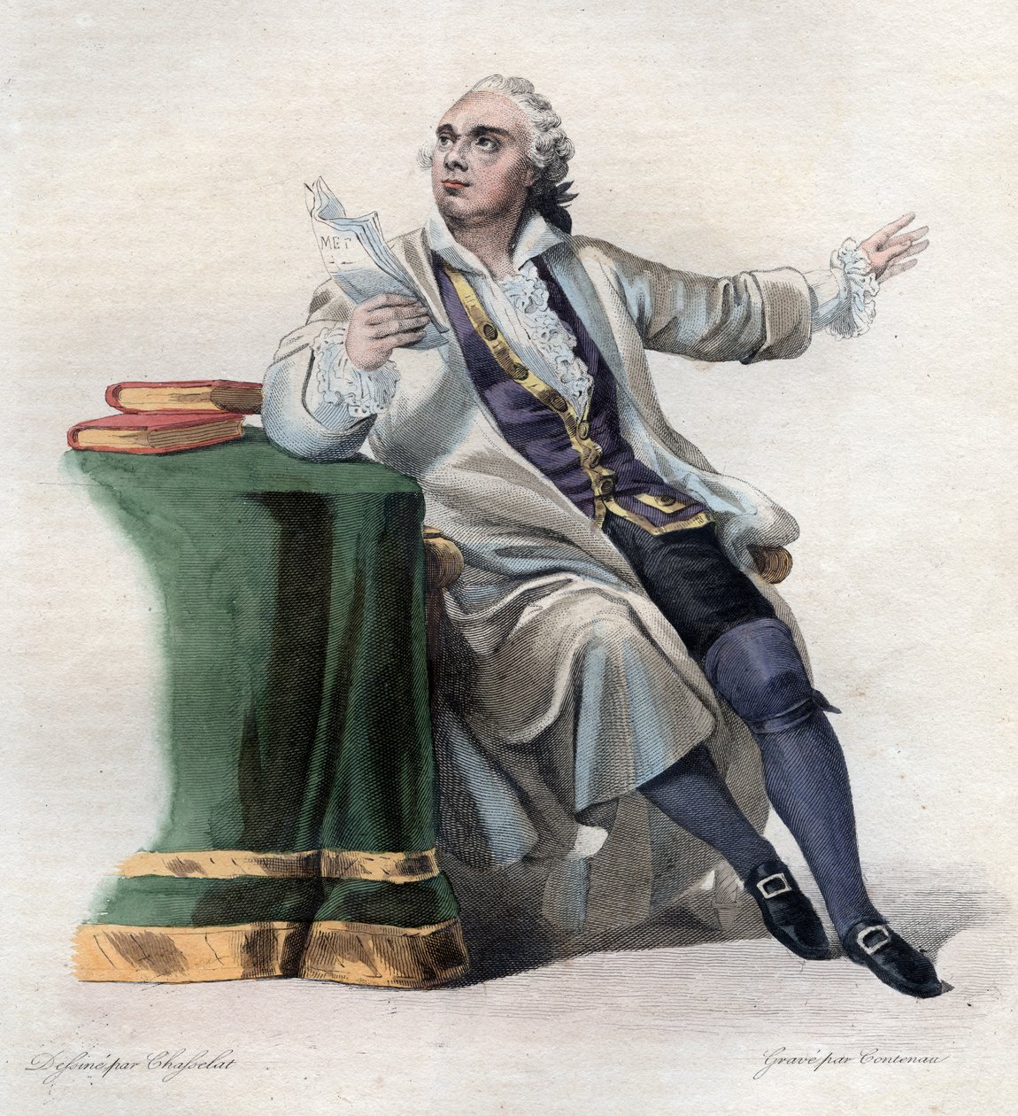 Ritratto di Lekain (1729-1778), attore francese da French School