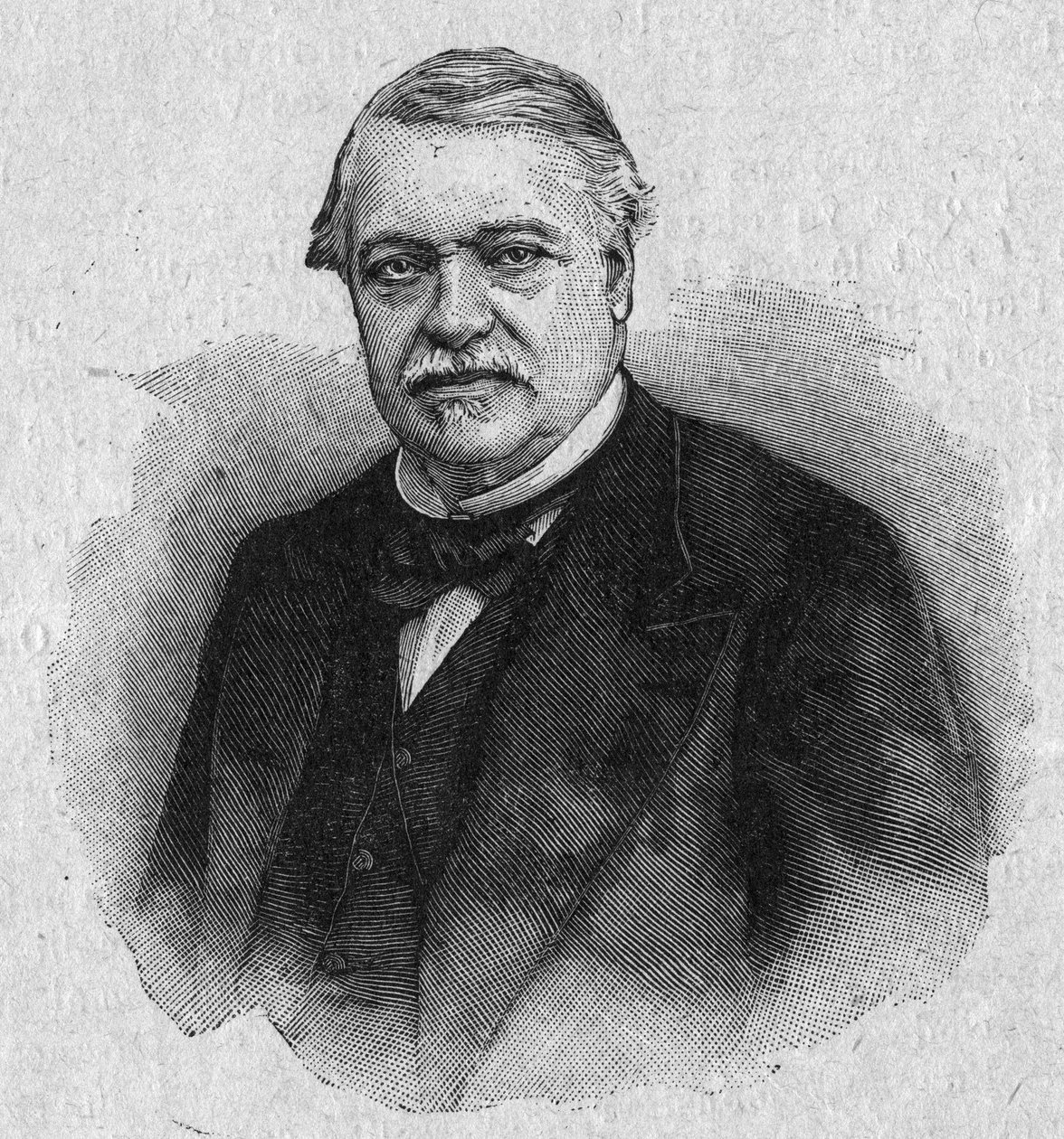 Ritratto di Leon Say (1826-1896), economista e politico francese. Incisione in 