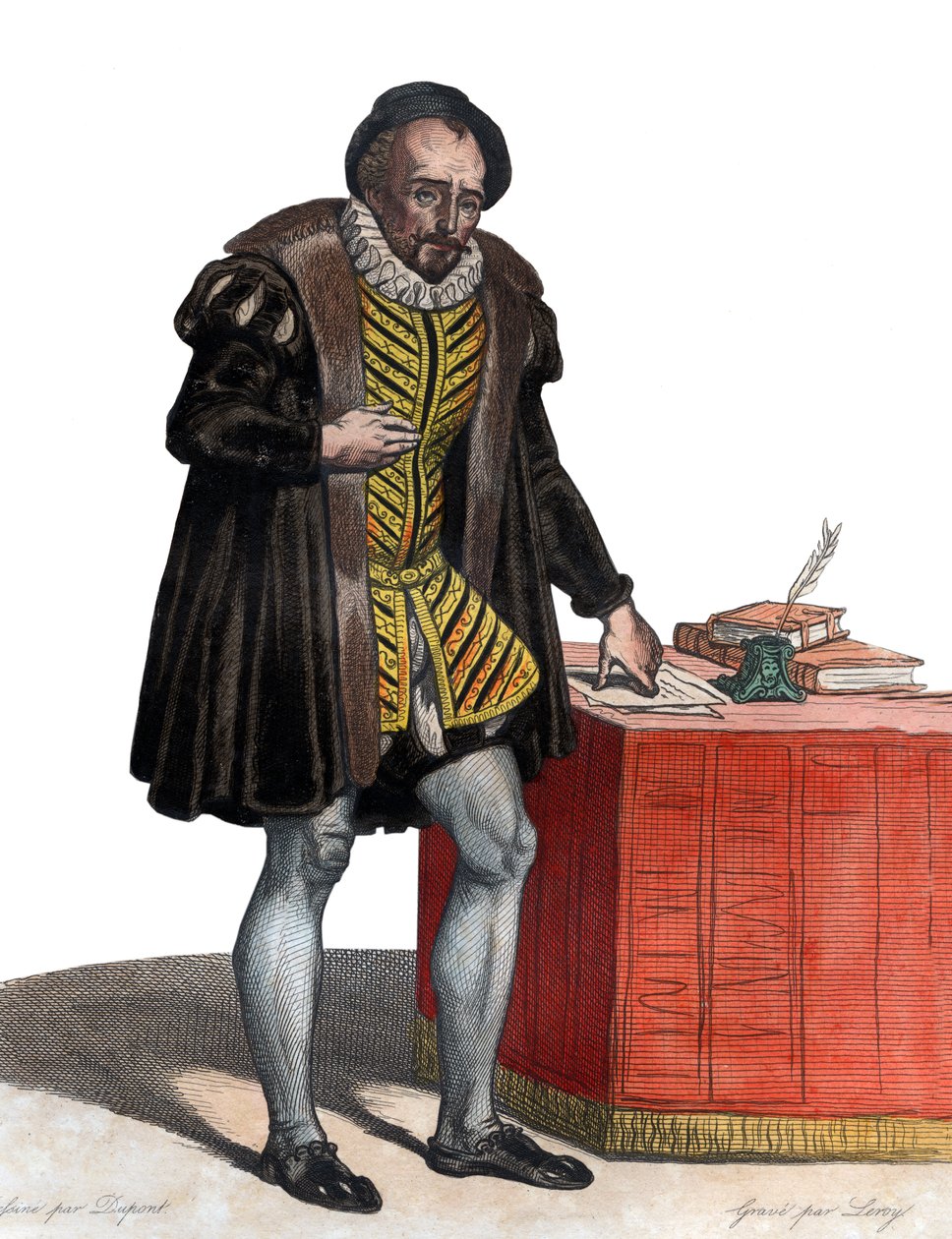 Ritratto di Michel Eyquem de Montaigne (1533-1592), scrittore francese da French School