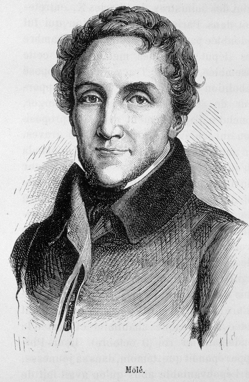 Ritratto di Louis-Mathieu Molé - Ritratto di Louis Mathieu, Conte di Molé (1781 - 1855), politico francese - in "L